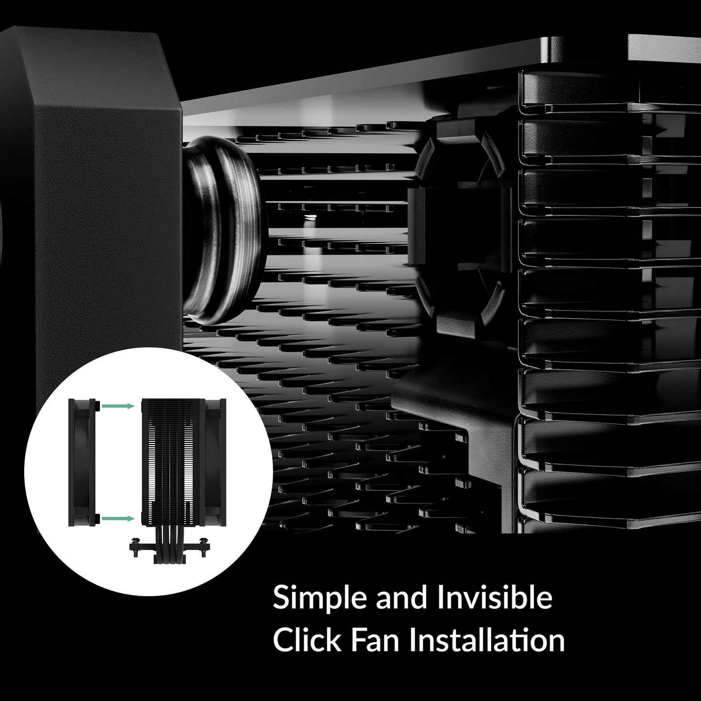 ARCTIC Freezer 36 (Black) - Single-Tower CPU Cooler with Push-Pull, Two Pressure-optimised 120 mm P Fans, Fluid Dynamic Bearing, 200–1800 RPM, 4 Heatpipes, incl. MX-6 Thermal Compound