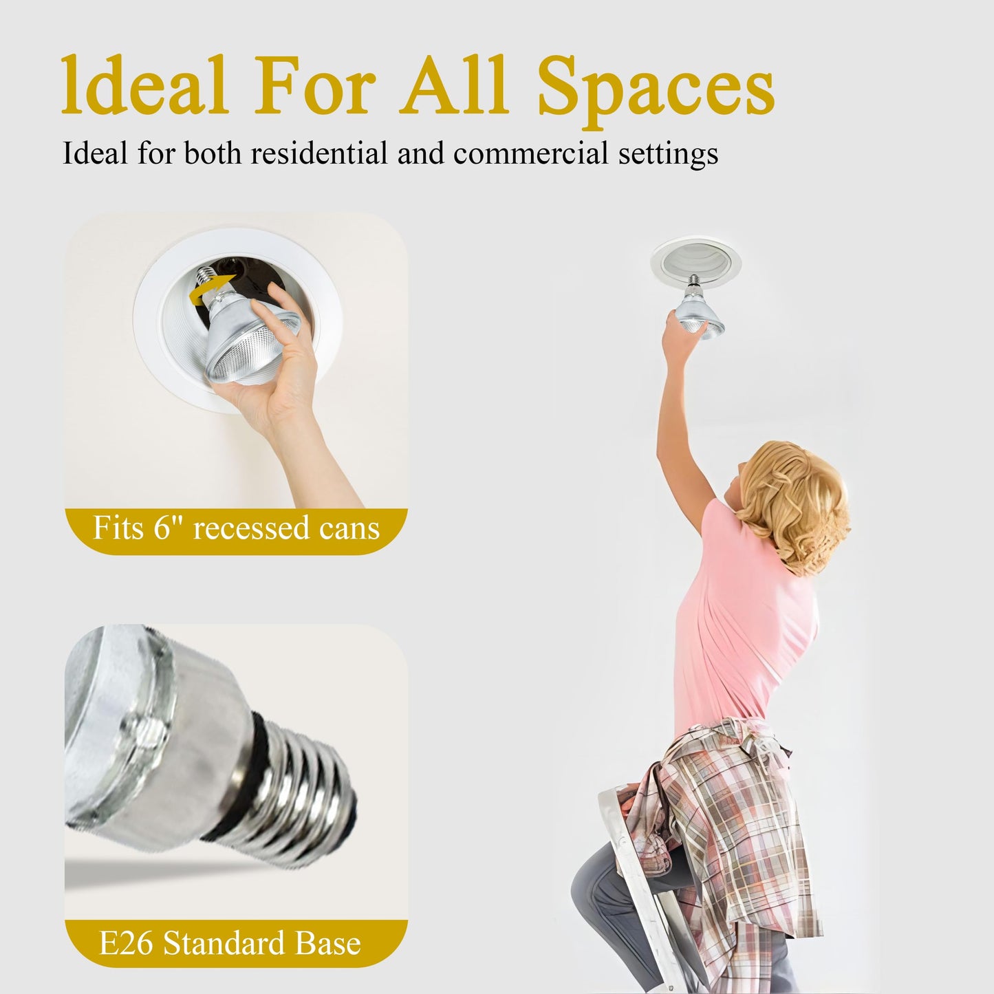 Lachesan PAR38 Halogen Flood Light Bulbs 4 Pcs, 90W Equivalent, 120V, E26 Base, 2700K Warm White Light for Indoor and Outdoor