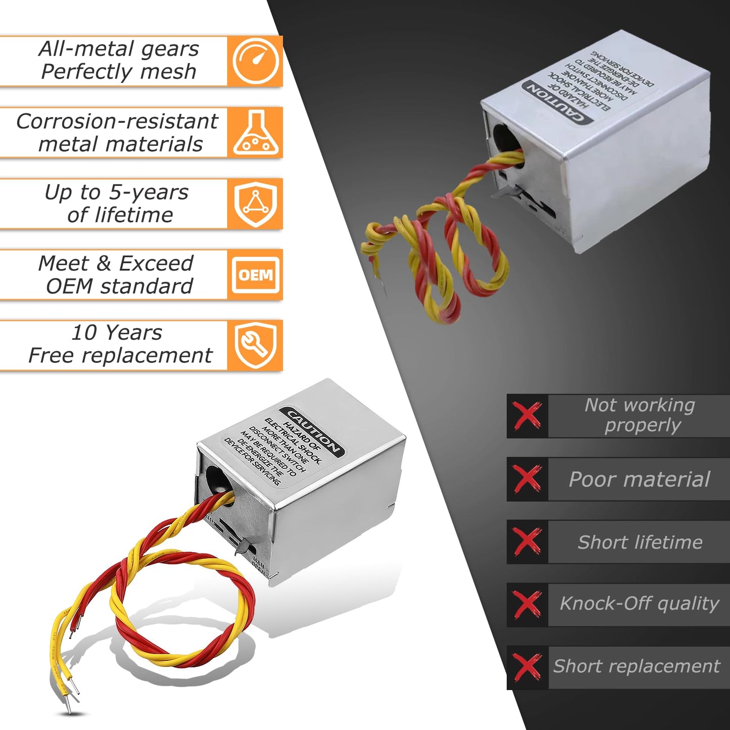 for v8043e1012 Zone Valve Honeywell, 40003916-026 Power Replacement Head, 40004850-001 (Lid Model) 2-Way 4-Wire, Normally Closed 24Vac 50/60Hz 18" Leads with End Switch for Honeywell Zone Valve Motor
