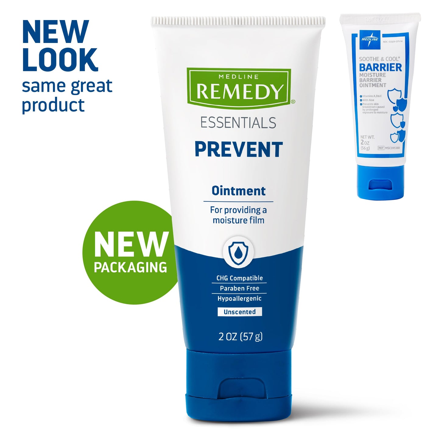 Medline Remedy Essentials Ointment (2 oz Tube), 12 Count, Unscented, Moisturizing Breathable Film, Aloe, Vitamins A, D & E, Soothing Incontinence Care for Adults, Hypoallergenic, Paraben Free