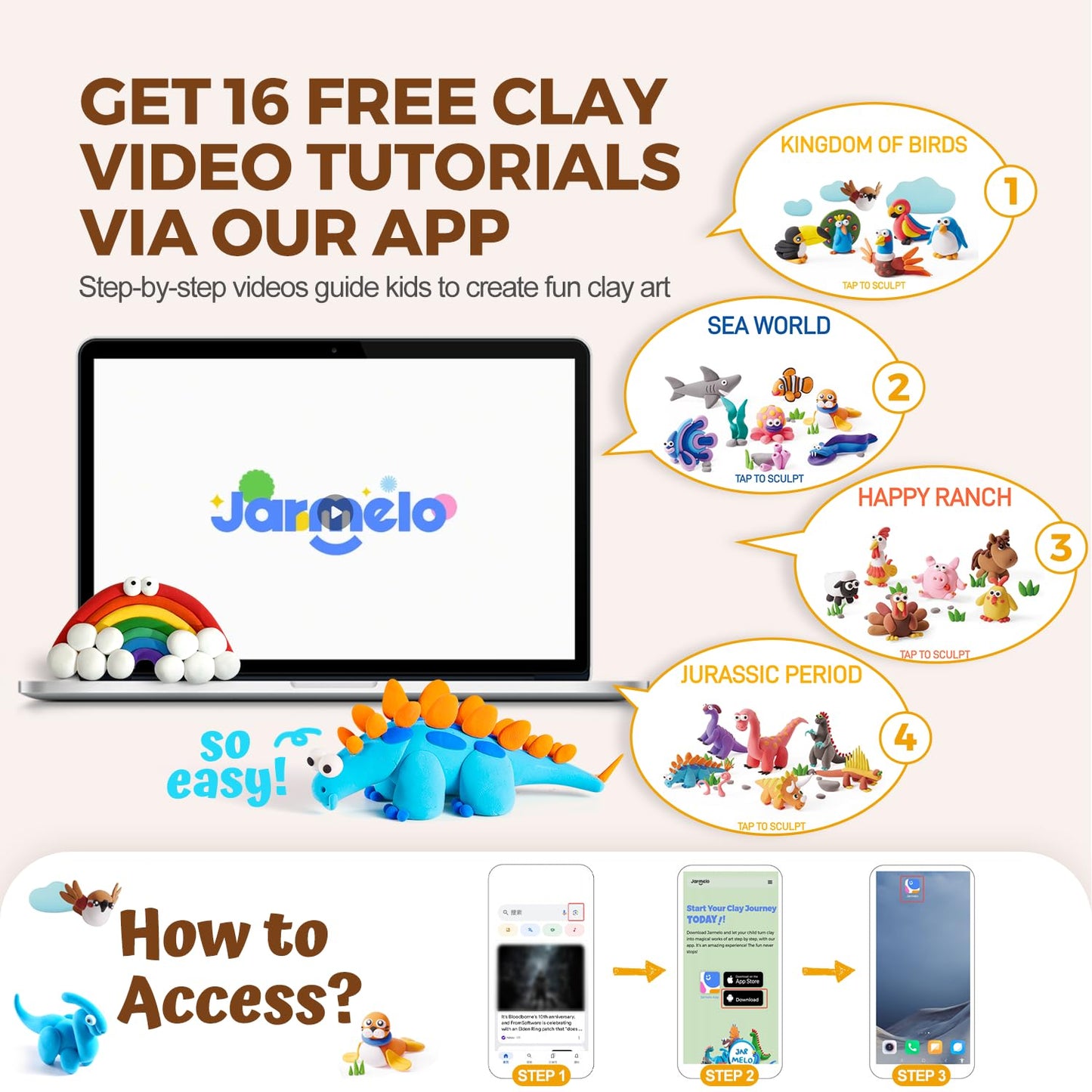 Air Dry Clay for Kids, 24 Colors Modeling Clay Kit with Storage Box & Sculpting Tools, Magic Molding Clay for Boys & Girls Crafts Gift, Age 6-12 Year Olds