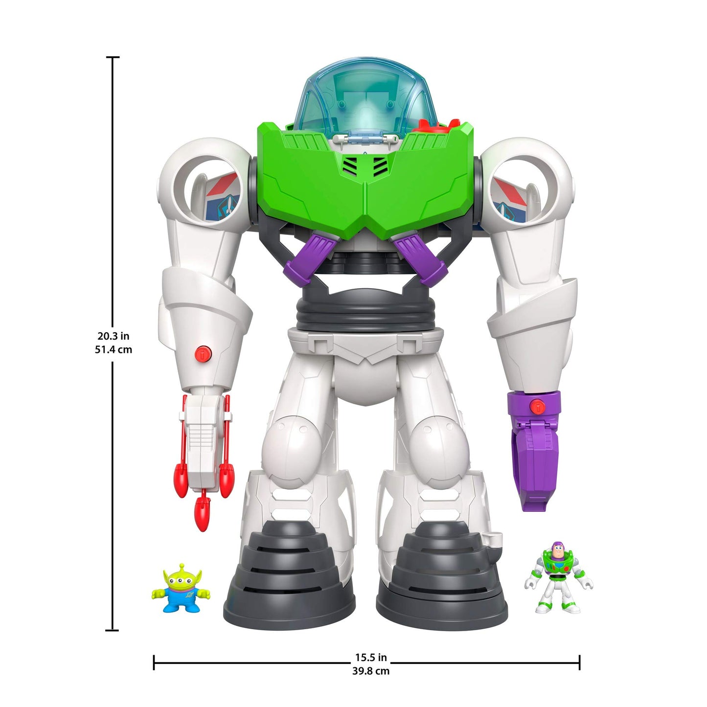 Fisher-Price Imaginext Preschool Toy Disney Pixar Toy Story Buzz Lightyear Robot Playset with Spaceship for Pretend Play Kids Ages 3+ Years