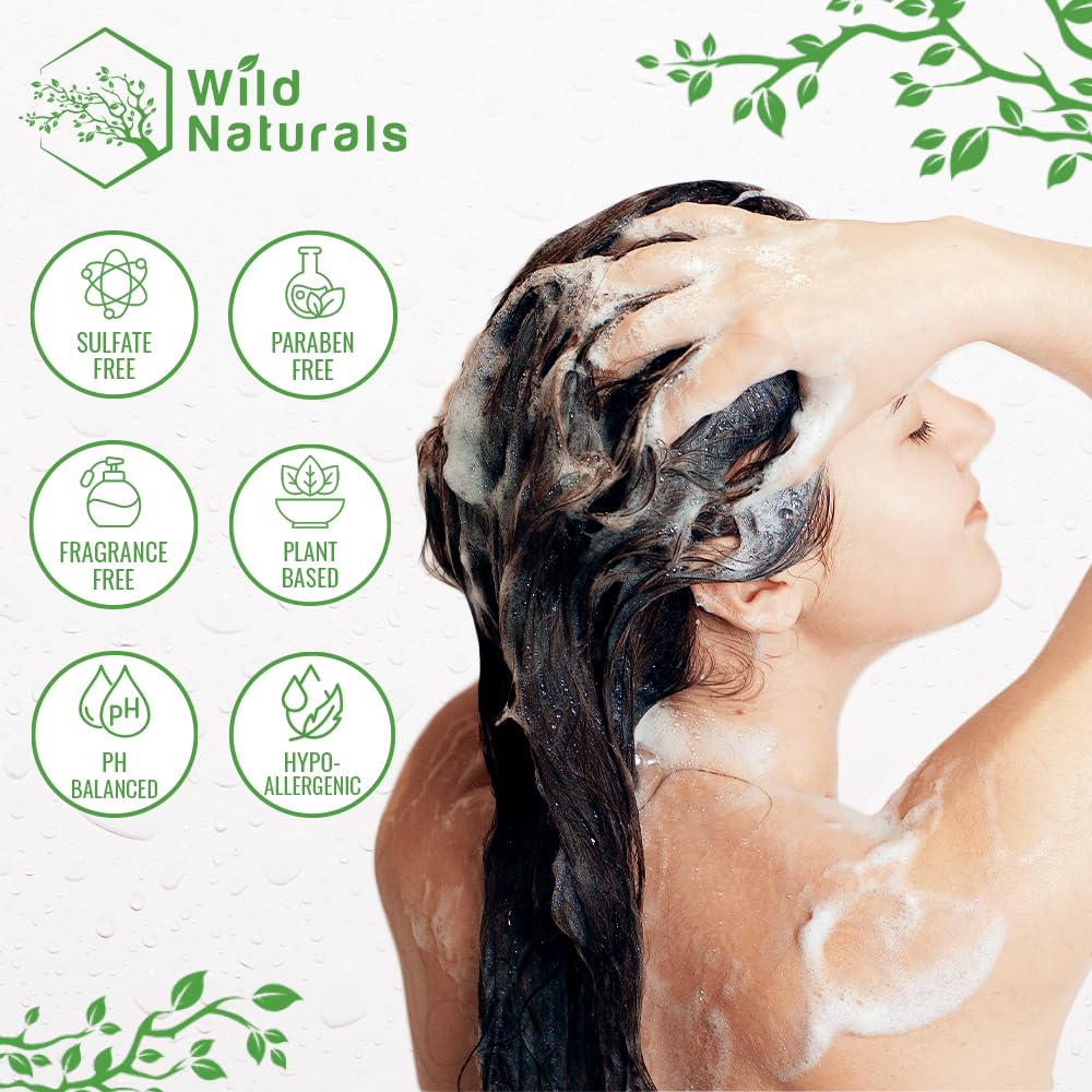 Eczema & Psoriasis Treatment Shampoo - Anti-Dandruff, Scalp Relief for Dry & Itchy Skin - Hypoallergenic, Paraben & Fragrance-Free for Sensitive Scalp