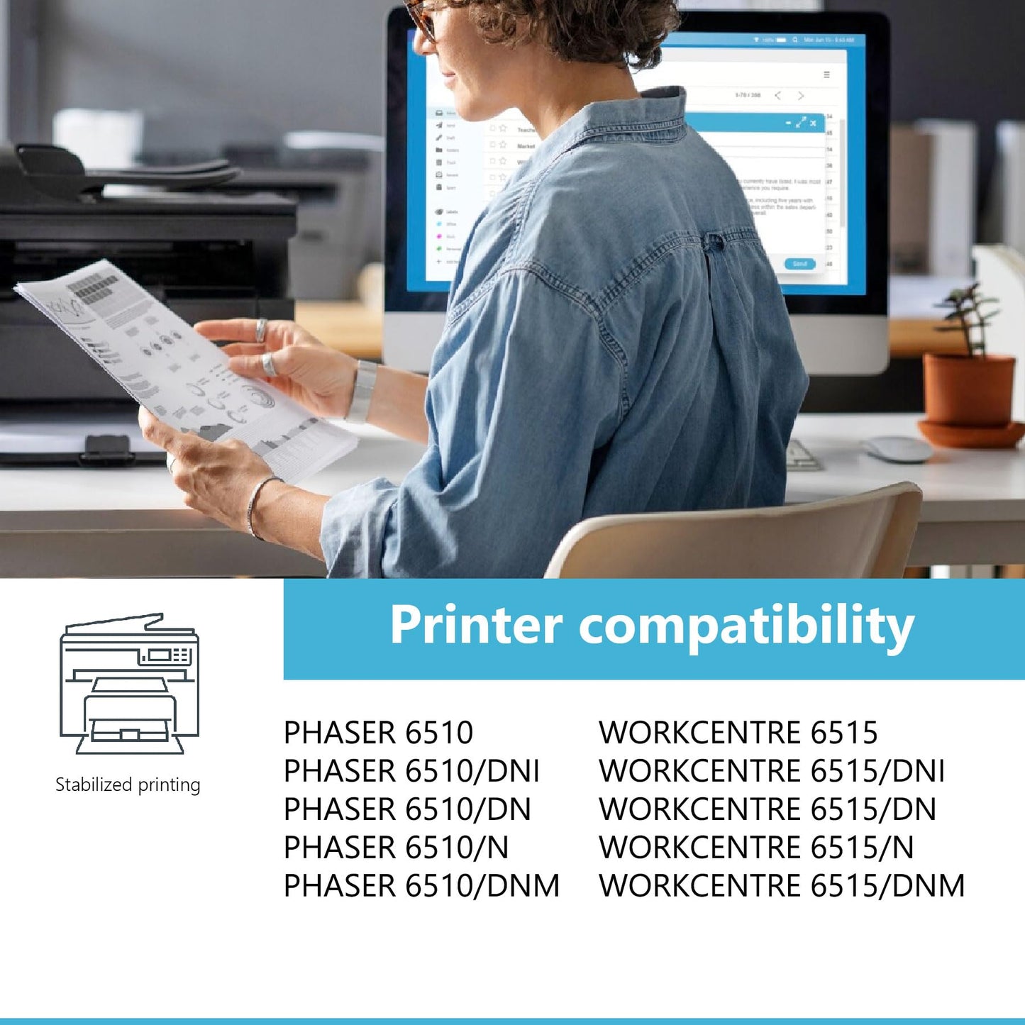 Phaser 6510 WorkCentre 6515 High Yield Toner Cartridge Set ( 4-Pack, Black/Cyan/Magenta/Yellow ) 106R03480 106R03477 106R03478 106R03479 Toner Replacement for Xerox Phaser 6510 WorkCentre 6515 Printer