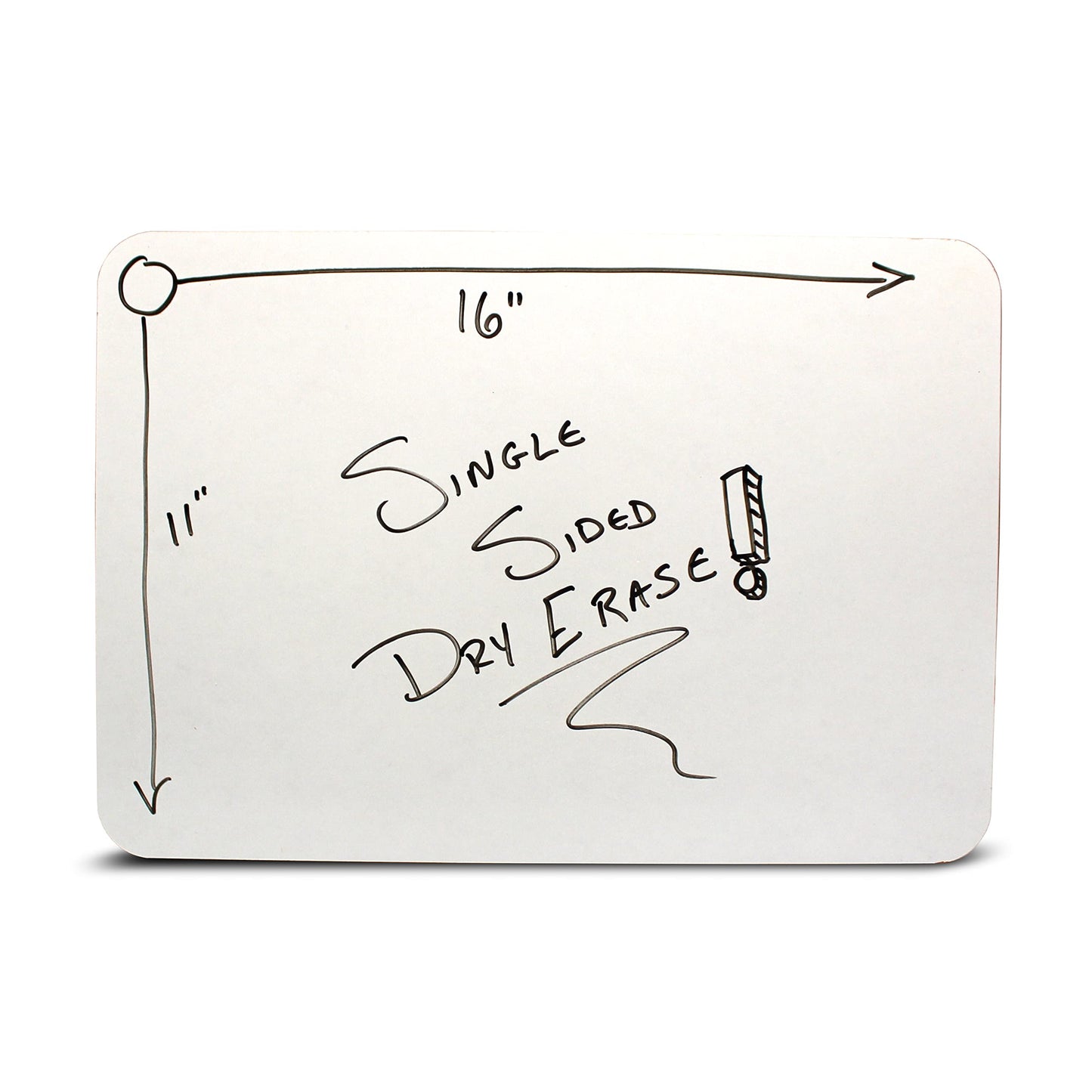 Flipside Products 11" x 16" Large Dry Erase White Boards, Classroom Pack, Single-Sided Lapboard for Class, Reusable for Group Participation - 12 Pack