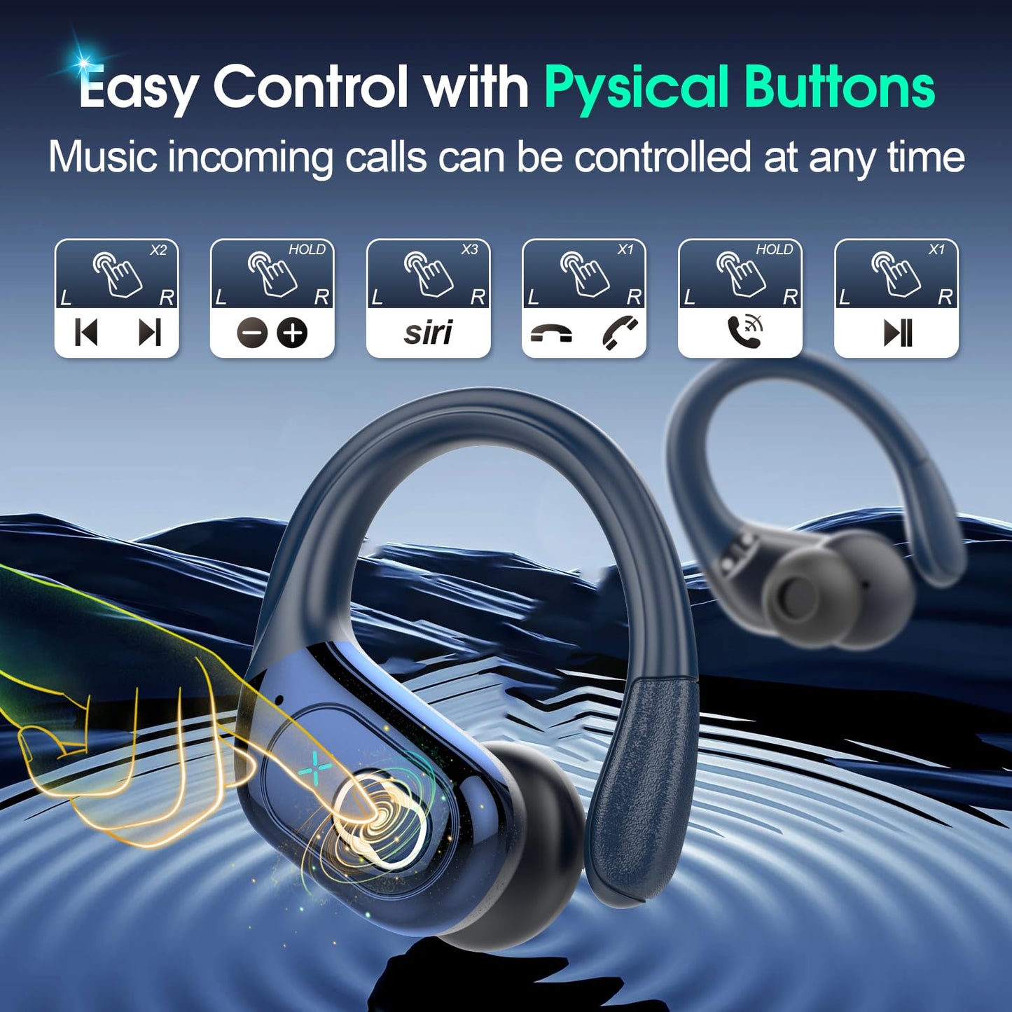 AI Translation Earbuds Real Time, 164 Language Translator Earbud 3-in-1 Bluetooth 5.4 Translator Earbuds with 6 Translation Modes, 75H Translators Headphones with APP for Travel Business, Royal Blue
