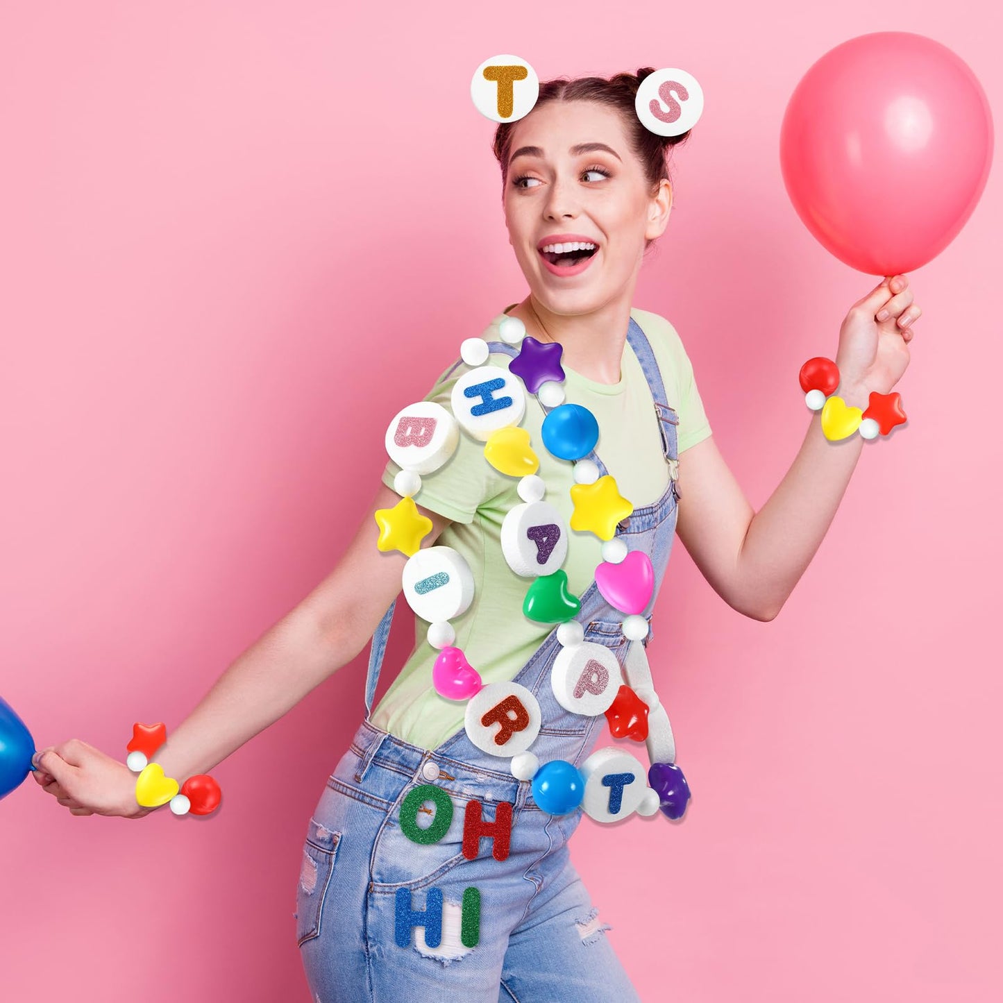 Simgoing DIY Giant Friendship Bracelet Garland Kit Customizable Party Banner Jumbo Garland Decor for Graduation Party Supplies Classroom Birthday Photo Booth Backdrop