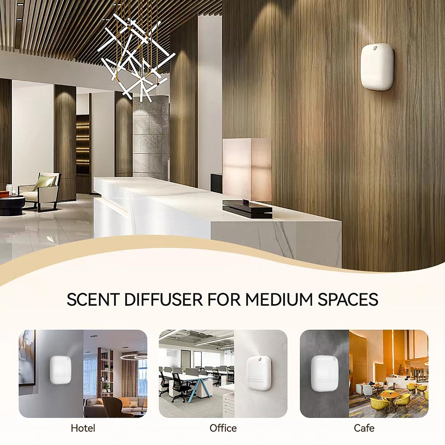 BAIESHIJI Upgraded Waterless Essential Oil Diffuser, Scent Air Machine for Home Cover Up to 2000 sq.ft, Scent Diffuser 400ML, Hotel and Commercial Use, Cold-Air Tech for Spa, Office