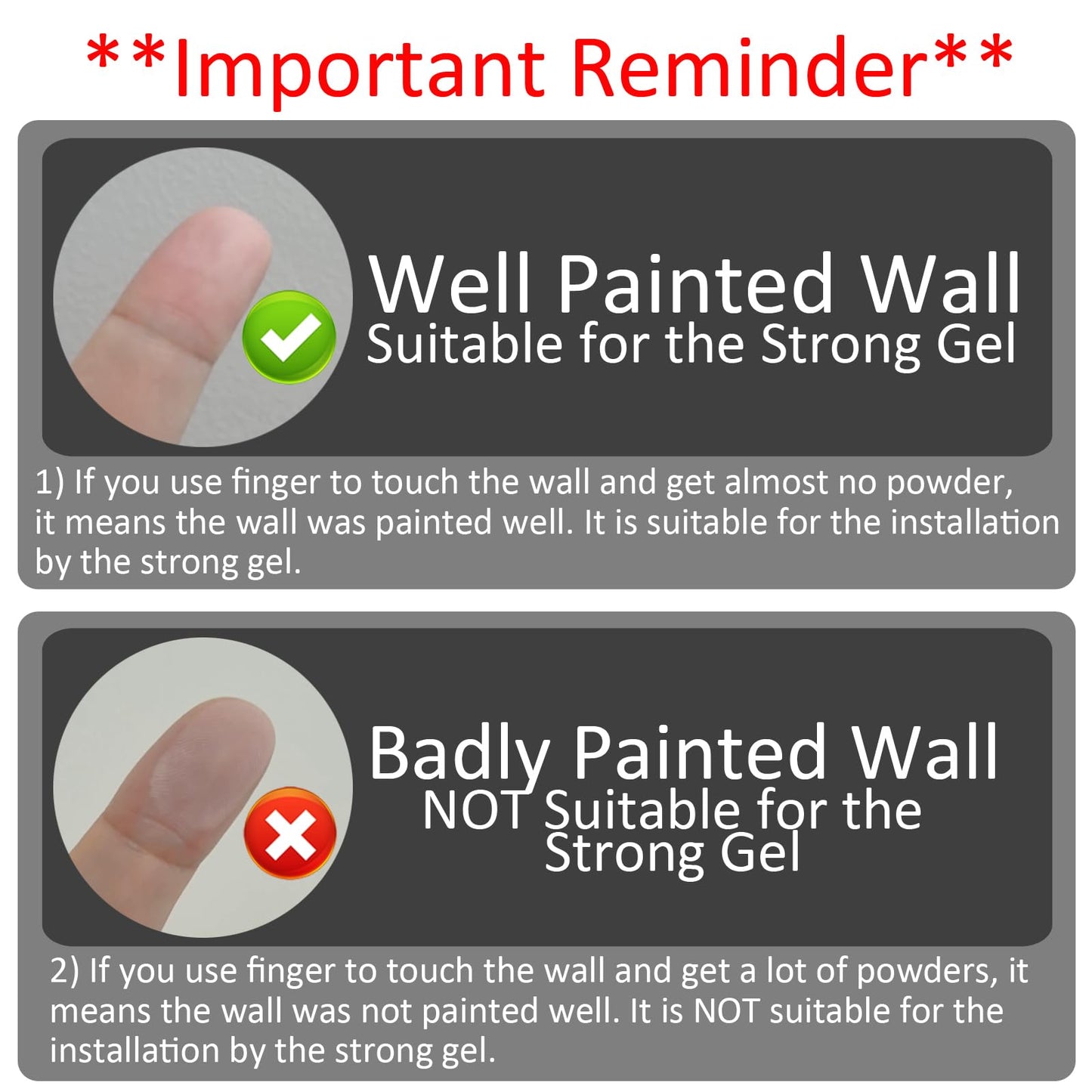 No Drill Peel and Stick Cordless Rechargeable Wall Sconces Battery Operated, Set of 2 Easy Install No Wiring Adhesive Wall Lights Home Decor Sconces for Living Room, Bedroom, Pictures (Black, 2-Pack)