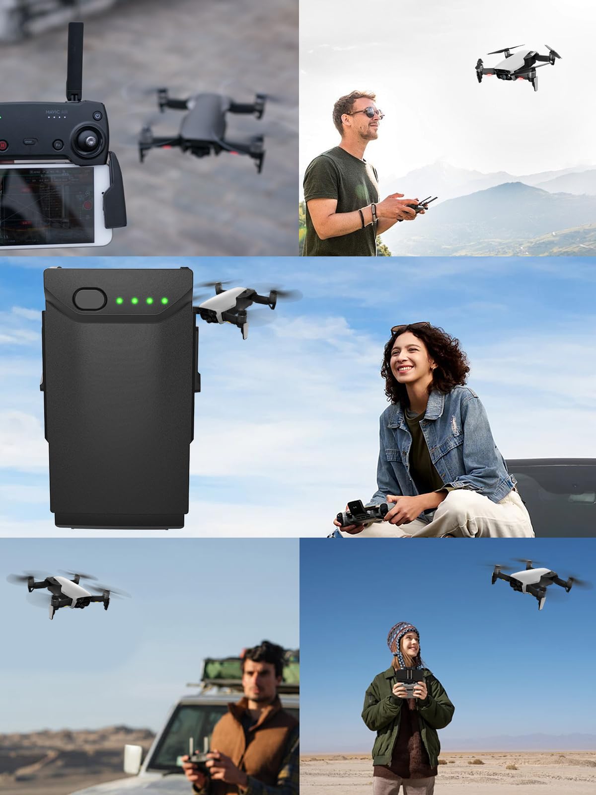 anegine Mavic Air Battery for DJI, 2375mAh Intelligent Flight Battery Compatible with DJI Mavic Air Drone, 21mins Max Flight Time