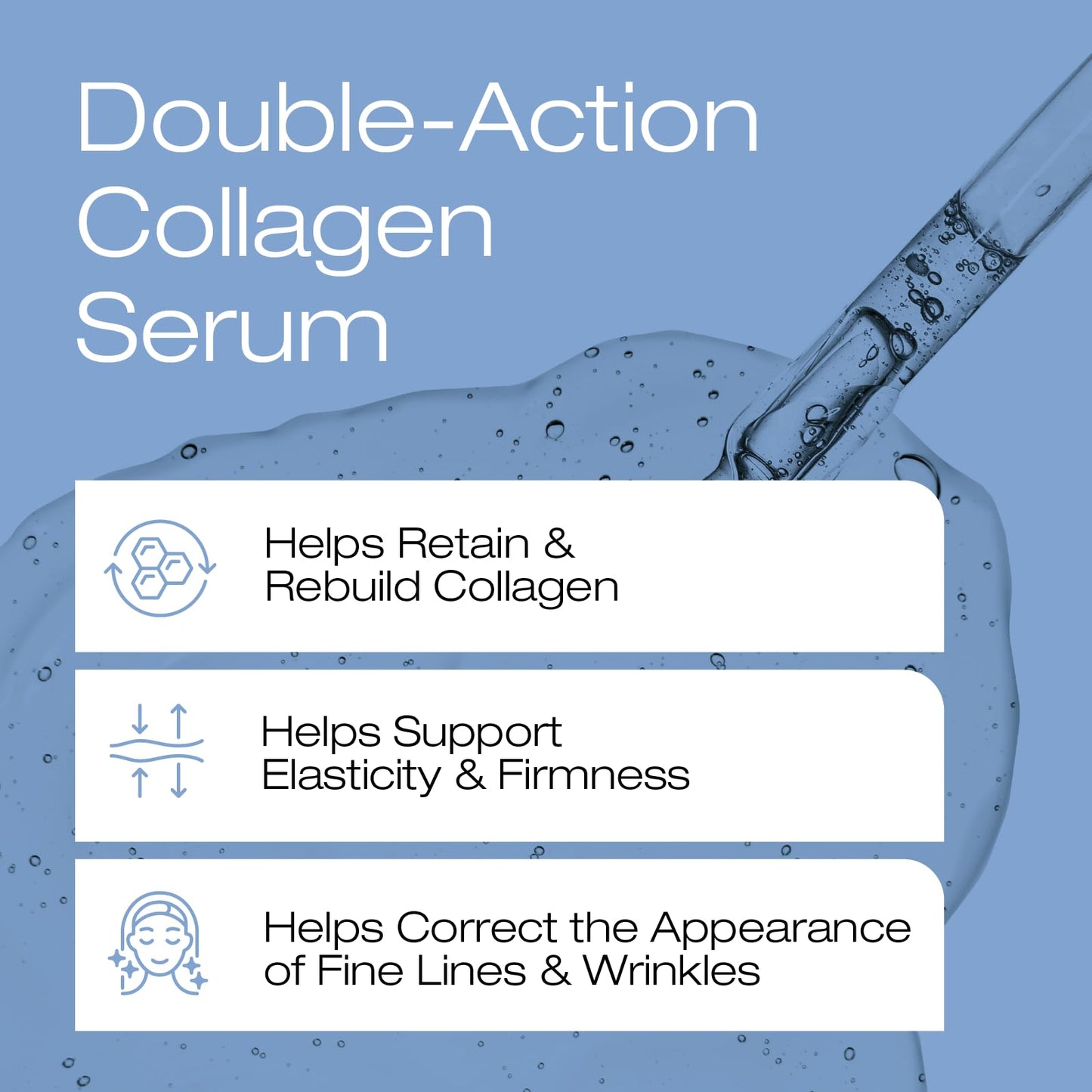 Thibiant Beverly Hills Collagen2 Double-Action Serum Anti-Aging Face Serum with Collagen, Hyaluronic Acid Serum for Face, Minimize Wrinkles & Fine Lines, Paraben Free & Cruelty-Free (1.7 Oz)