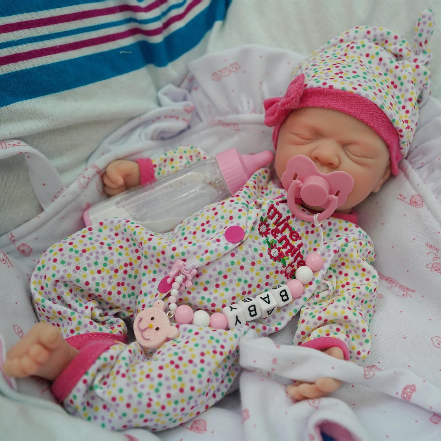 12" Reborn Baby Dolls, Full Silicone Baby Dolls, Realistic Soft Silicone Newborn Baby Doll, Real Full Body Silicone Reborn Baby Dolls with Feeding Accessories(Girl)