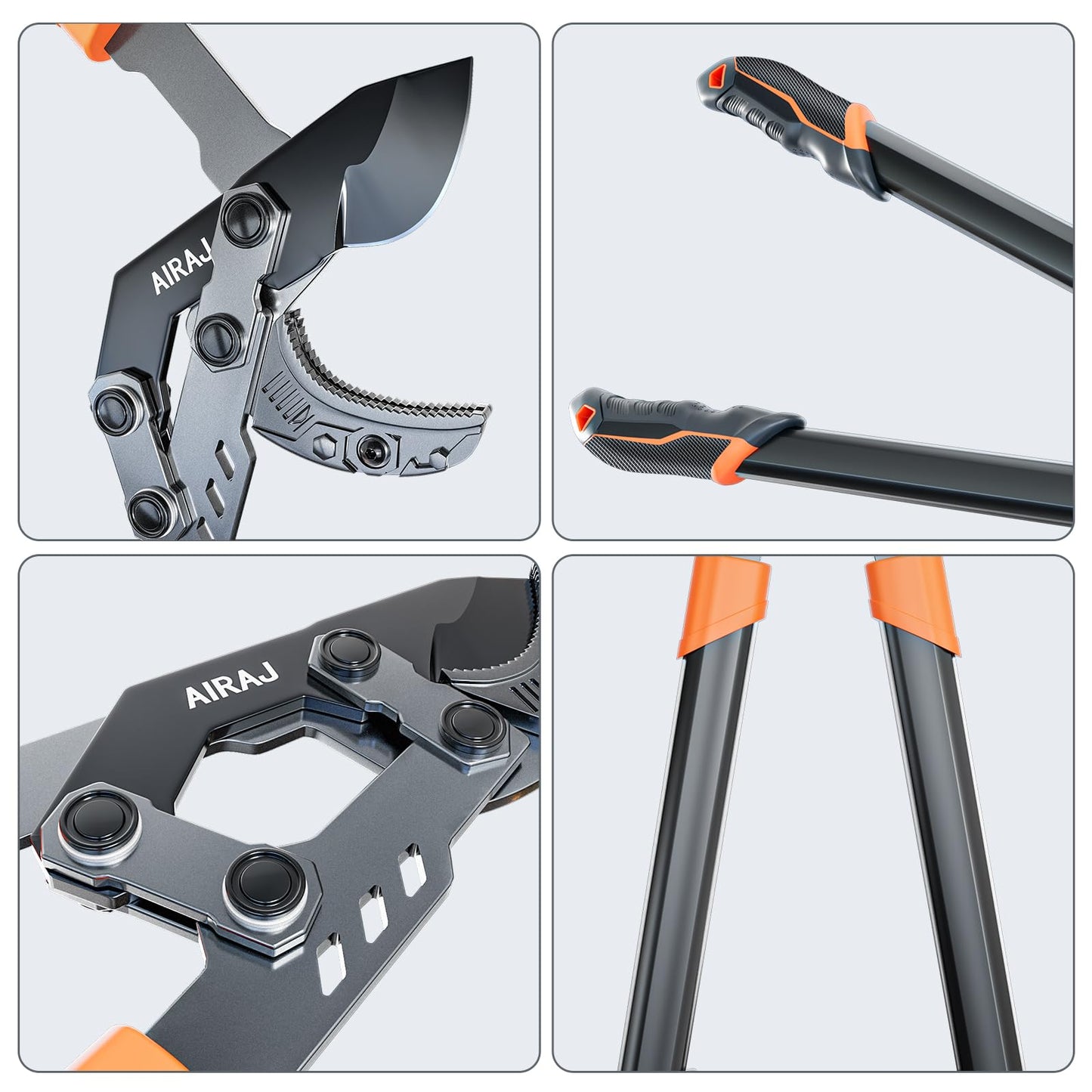 AIRAJ 27” Anvil Loppers for Tree Trimming Heavy Duty with Compound Action | Tree Branch Cutter with 2 Inch Cutting Capacity | Chops Thick Branches Ease | Garden Lopper Pruning Shears Heavy Duty