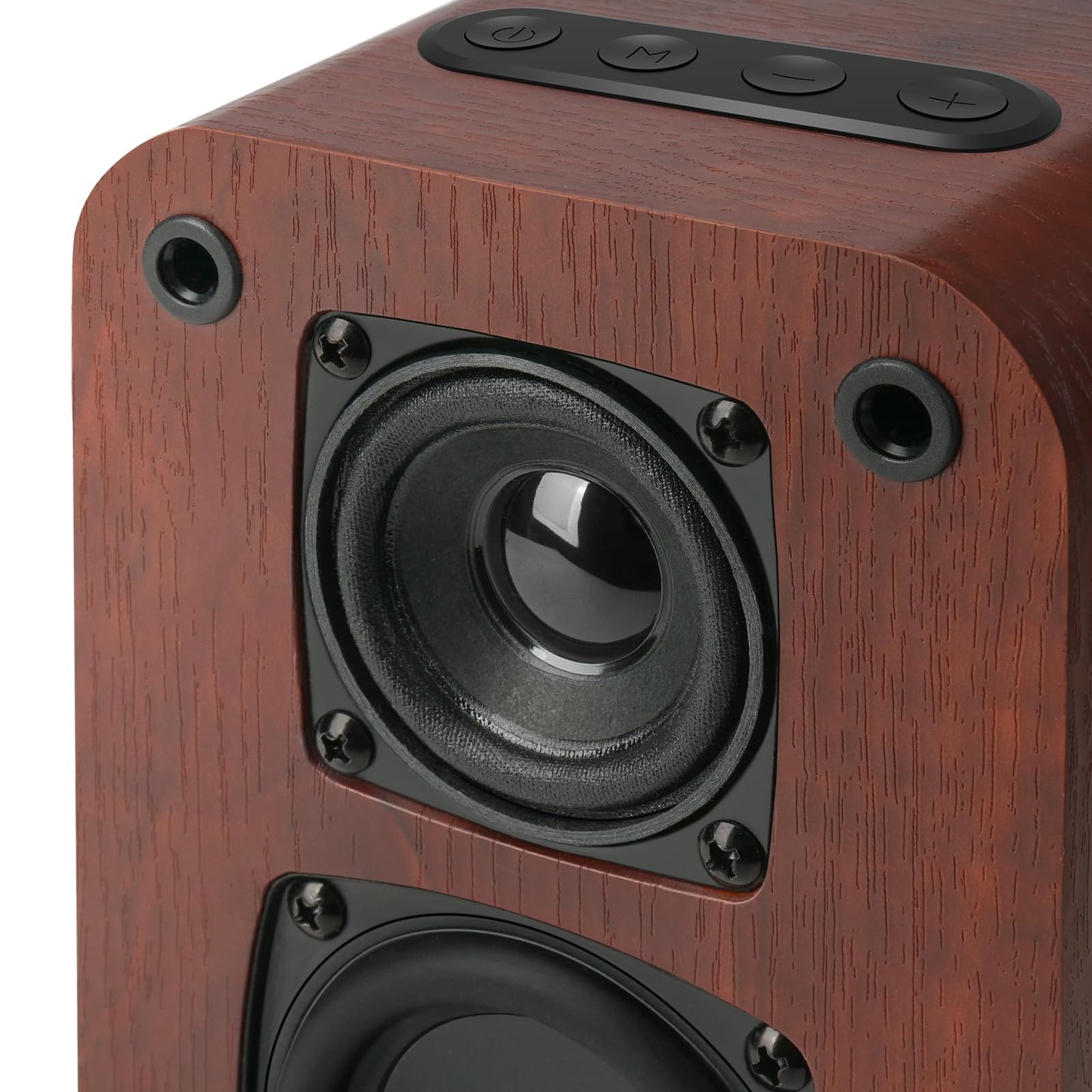 RIOWOIS Powered Bluetooth Bookshelf Speakers, 40W Record Player Speakers with 2.75 Inch Woofer, Stereo Speakers with Optical/AUX/TV-ARC Connection for Turntable, PC and TV.