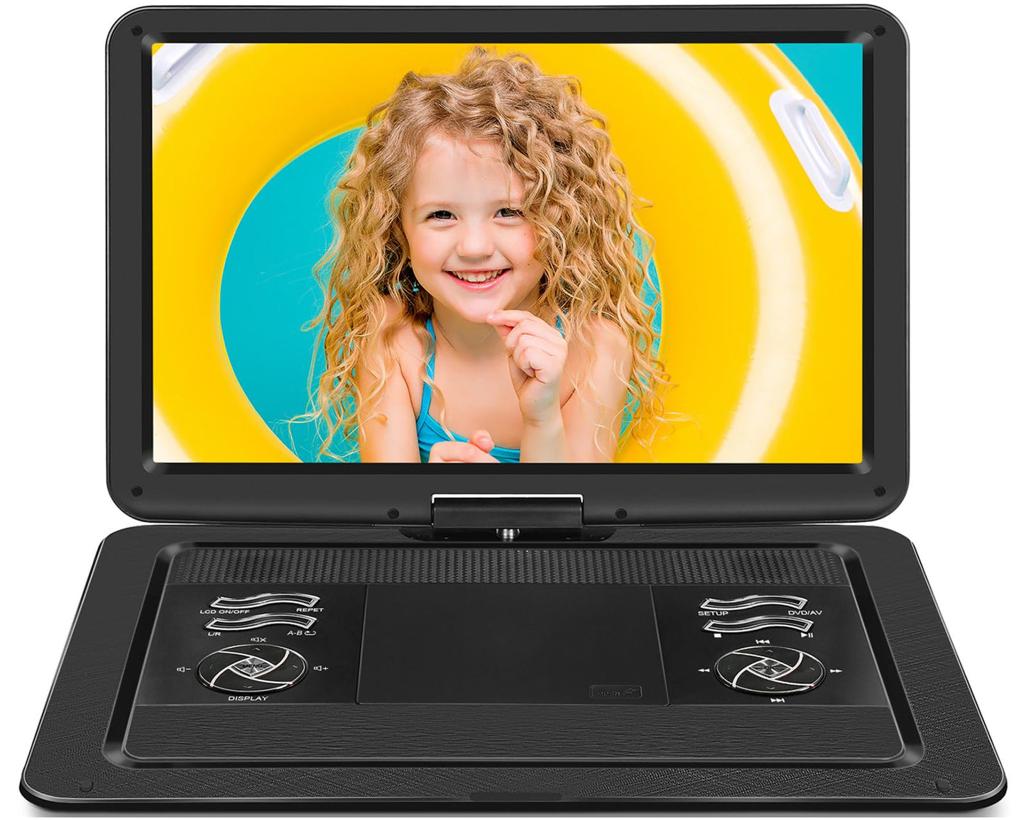 19.6" Portable DVD Player with 17.1" Large HD Screen, 5 Hours Battery DVD Player Portable with Car Charger, Kids Portable DVD Player Support All Region Discs, USB and SD Card, Sync TV