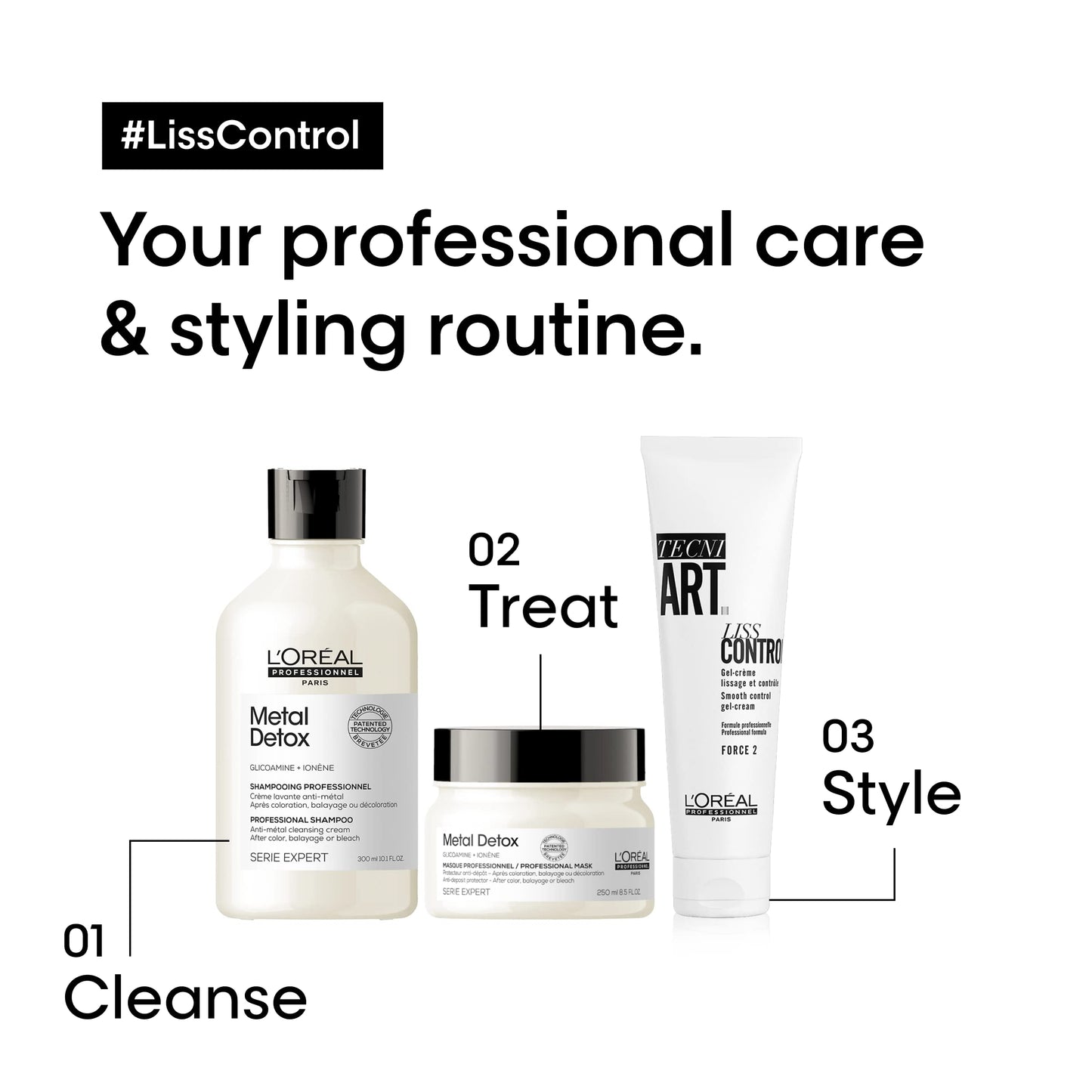 L'Oreal Professionnel Liss Control - Provides Humidity Protection, Smoothing Cream, Manages Frizz and Provides Light Hold For All Hair Types