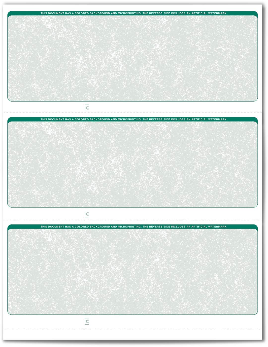 VersaCheck ValueChex - 1500 Blank Business Standard Checks - Green Classic - 500 Sheets Form #3000
