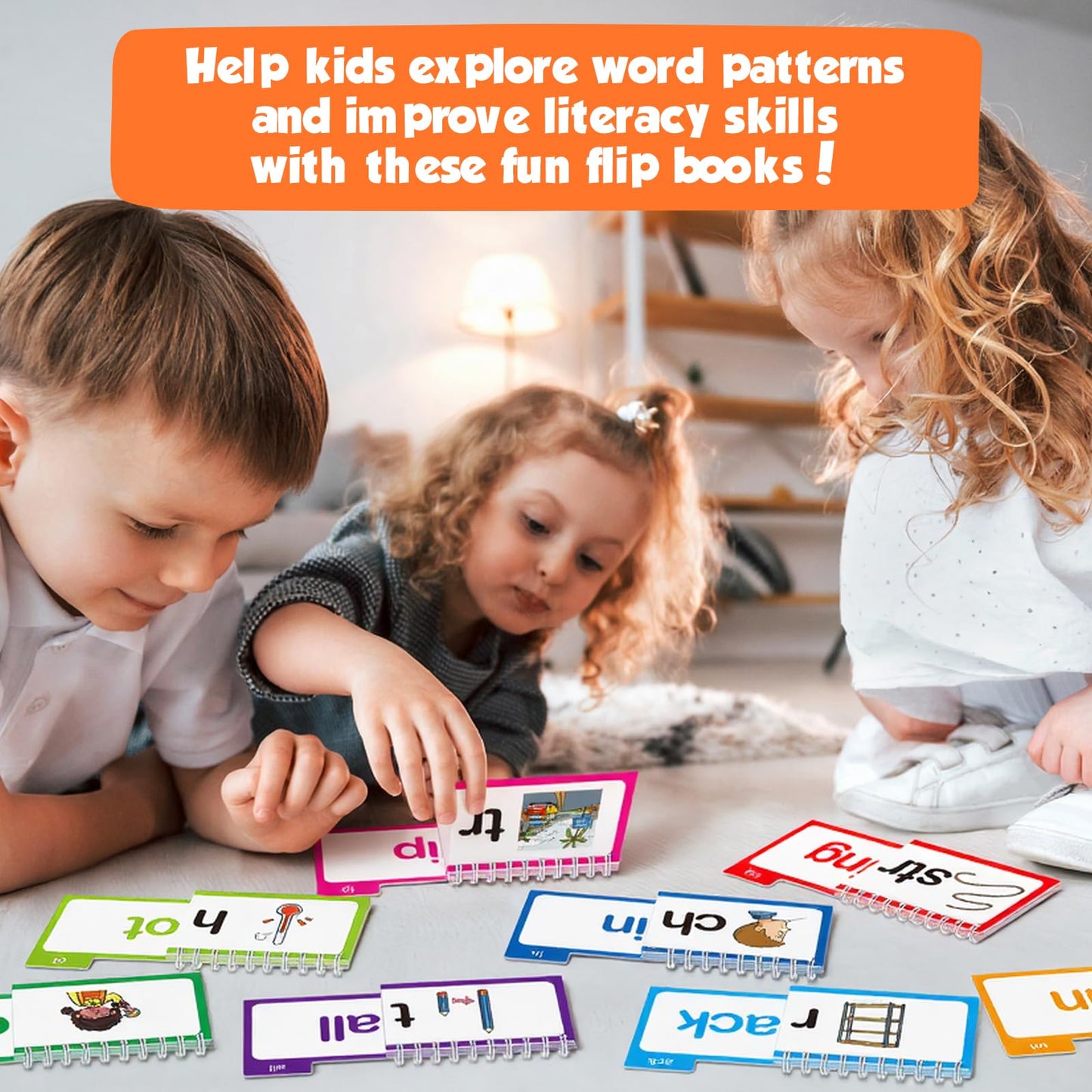 Edulok Word Families, Letter Sounds Flash Cards, ABC Vocabulary Flashcards, Kindergarten Sight Word Flash Cards, Learn to Read Phonics Cards, Read and Rhyme Flip Activity Book, Reading Games