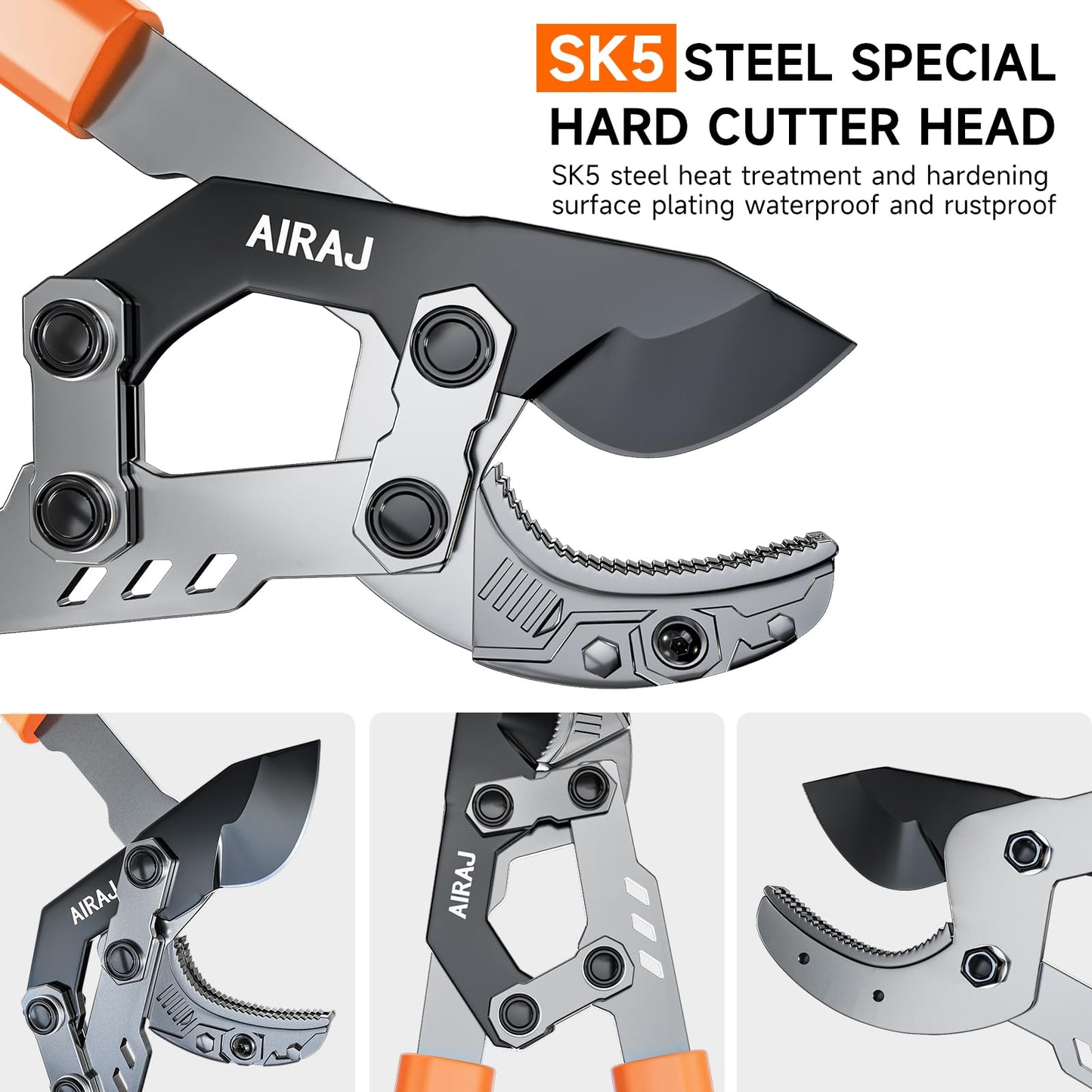 AIRAJ 27” Anvil Loppers for Tree Trimming Heavy Duty with Compound Action | Tree Branch Cutter with 2 Inch Cutting Capacity | Chops Thick Branches Ease | Garden Lopper Pruning Shears Heavy Duty