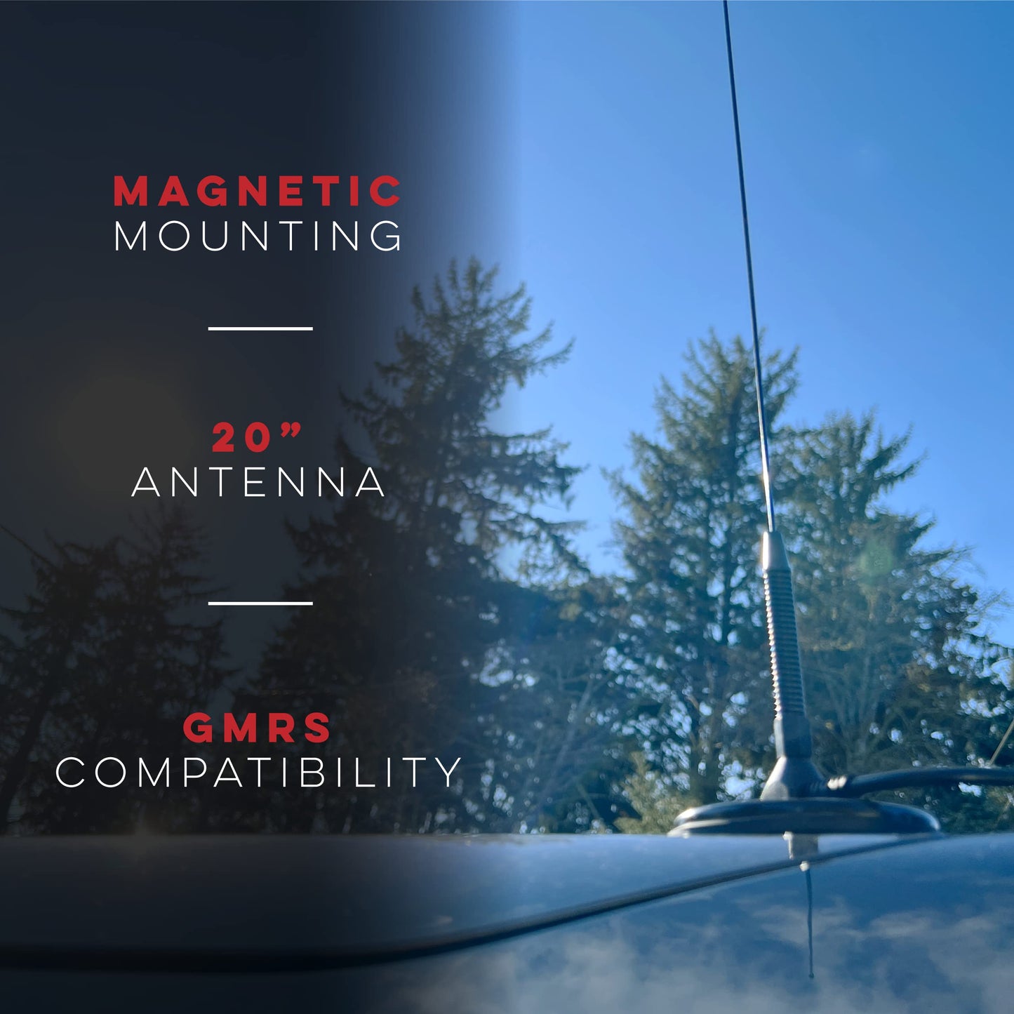 Authentic Genuine Nagoya UT-72G Super Loading Coil 19-Inch Magnetic Mount (Heavy Duty) GMRS (462MHz) Antenna PL-259, includes additional SMA Male & Female Adaptors for GMRS Handheld Radios