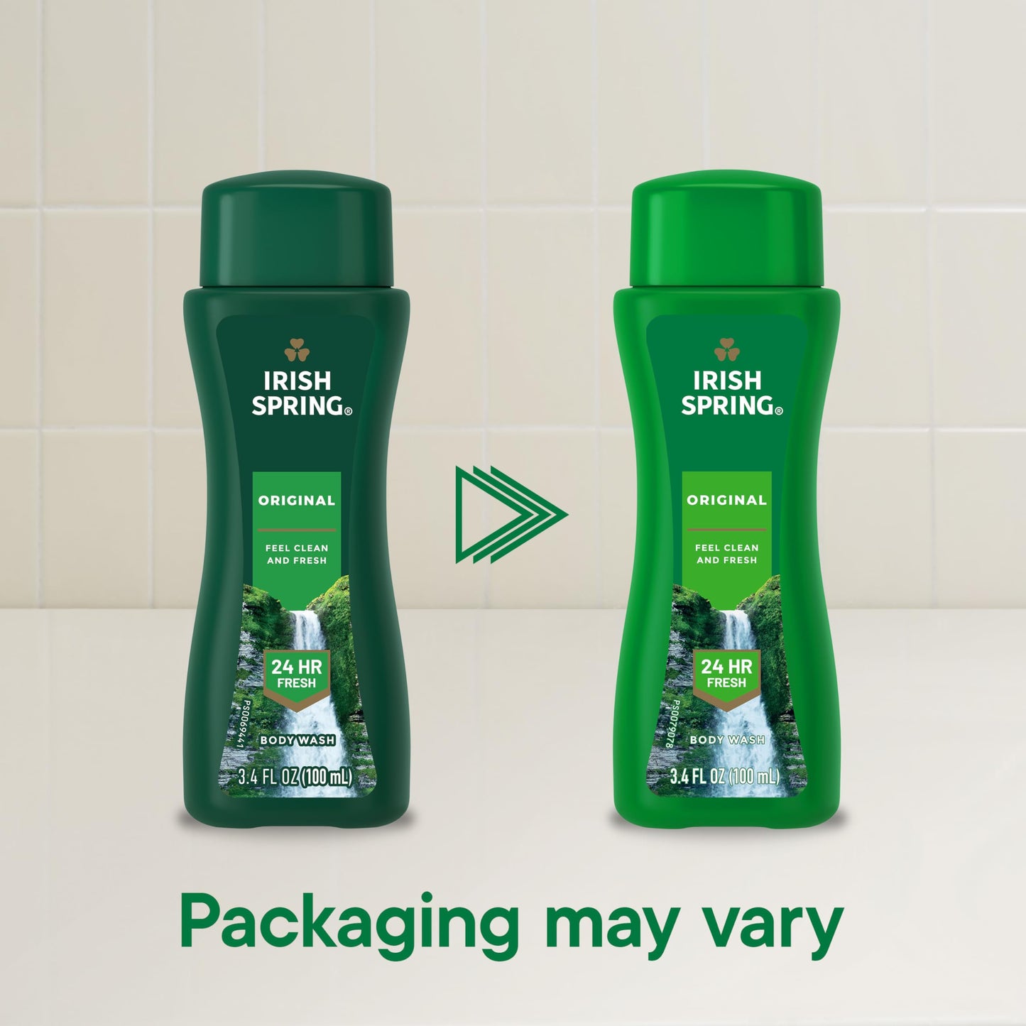 Irish Spring Men's Body Wash Shower Gel, Original Clean, Travel Size Body Wash, 3.40 Fl Oz (Pack of 24)