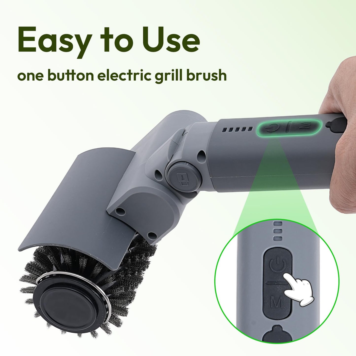 Reindeer Tools 2026 Upgraded Electric Grill Brush, Stainless Steel BBQ Cleaner, 410 RPM High Torque Power Scrubber, 90-Min Runtime, Hot Grill Safe for Gas, Charcoal & Cast Iron Grates