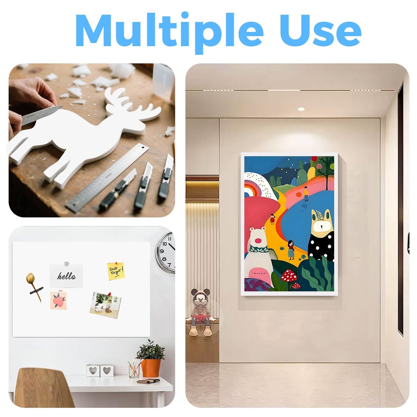 Foam Board 24" x 36" x 3/16" (5mm) - 12 Pack, White Poster Board, Double-Sided, Acid-Free Foam Core Board for Signs, Presentations, Schools, Offices, and Art Projects