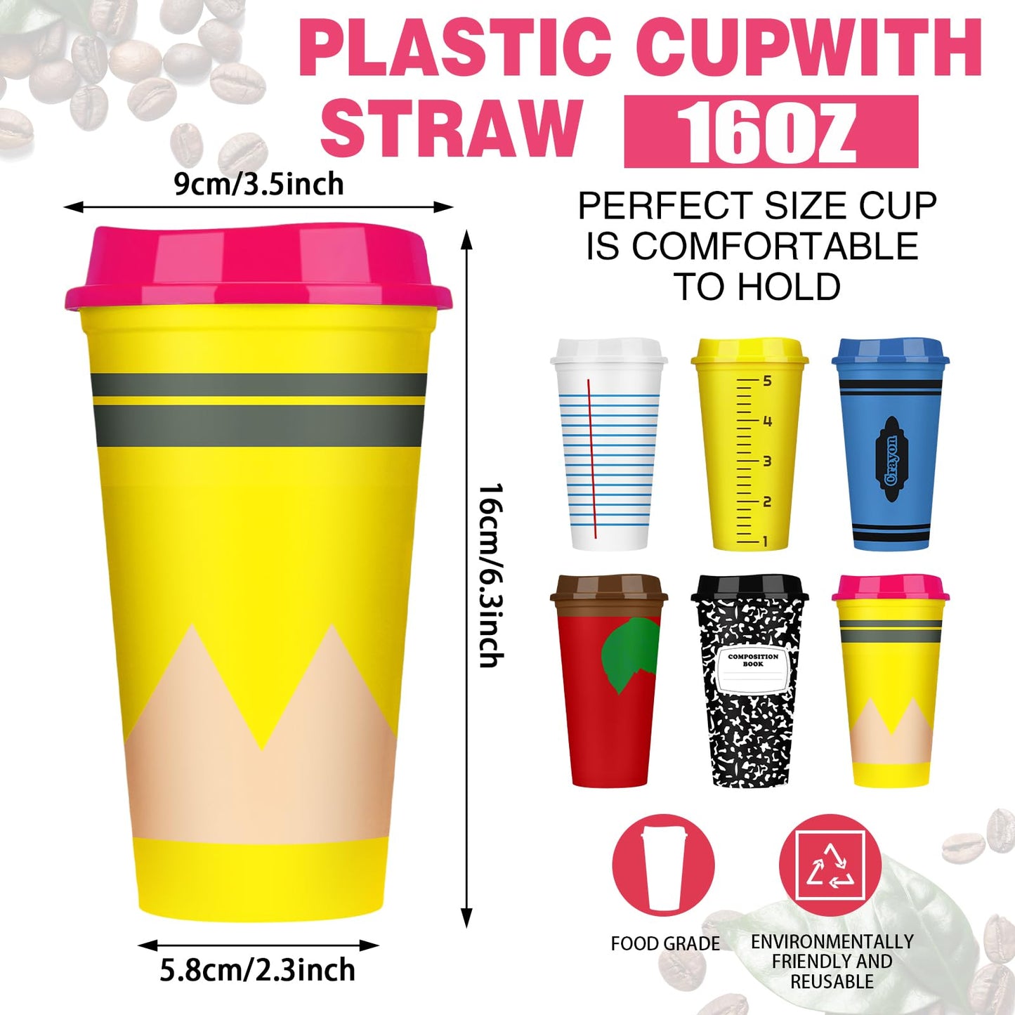 Skylety 24 Pcs Back to School Gifts for Teaher Teacher Appreciation Gift Bulk Teacher Appreciation Tumblers Bulk Reusable Plastic Coffee Cup with Lid (Elegant)