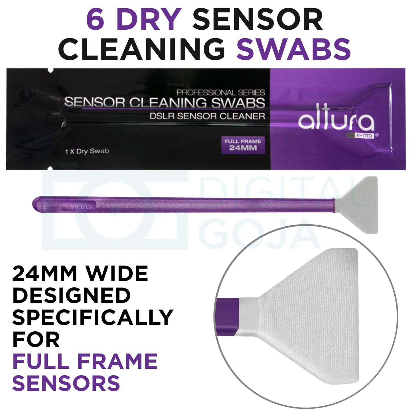 Altura Photo Professional Full Frame Sensor Cleaning Kit - Camera Cleaning Kit for FF DSLR & Mirrorless Cameras - w/Sensor Cleaning Swabs & Case, Works as Camera Lens Cleaning Kit, Sensor Cleaner