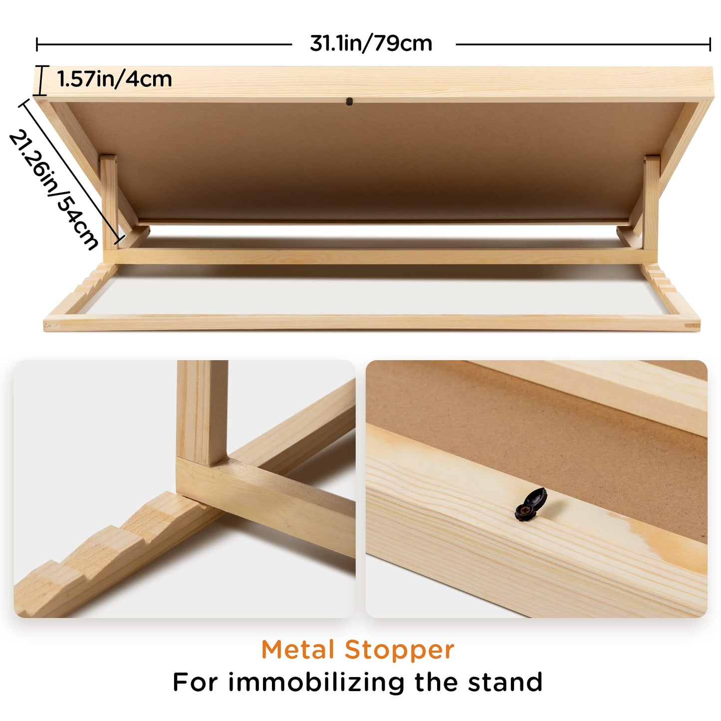 Lavievert 1000 Piece Tilting Jigsaw Puzzle Board with Wooden Cover, Adjustable Puzzle Board with Built-in Easel/Stand, Portable Puzzle Table with Non-Slip Flannel Tabletop for Adults & Kids