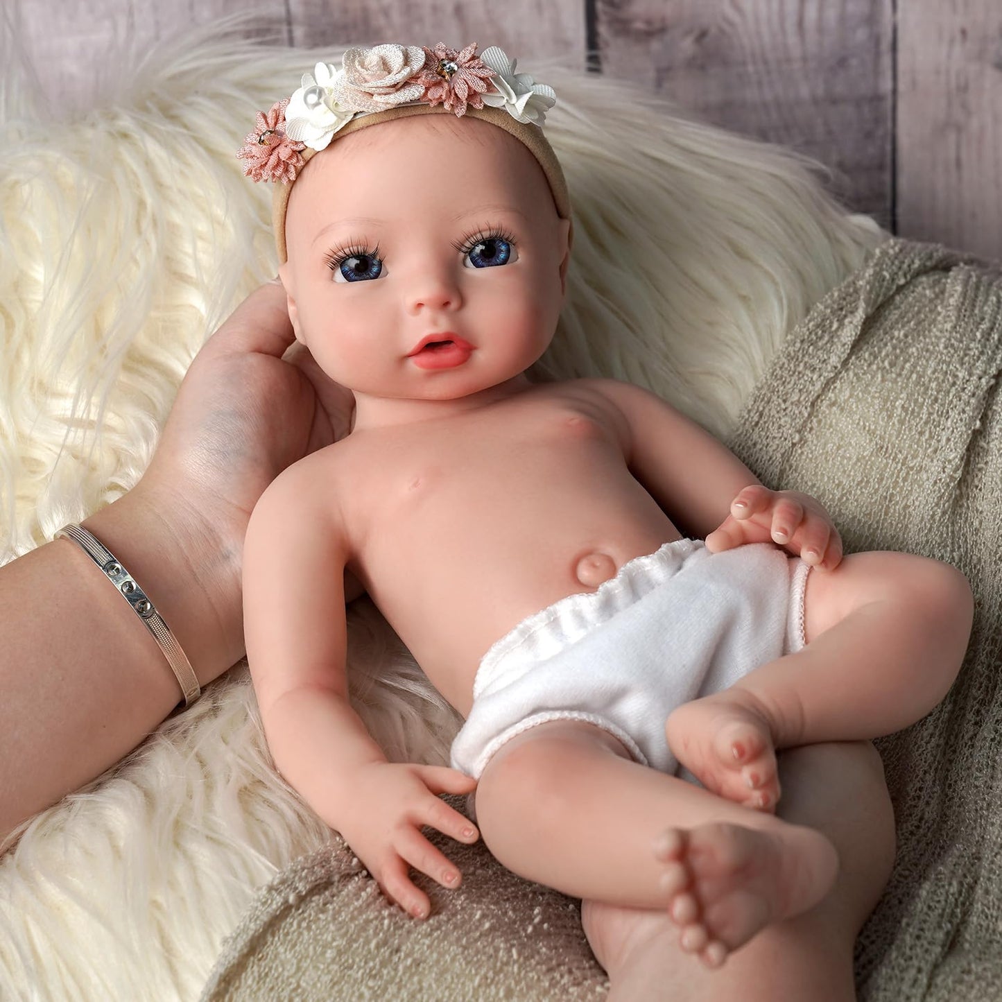 16 Inch Silicone Reborn Baby Dolls Full Body - Soft Silicone Baby Doll, Real Life Baby Dolls Girl with Bottle, Plush Toy, Birth Certificate - Best Gift for Kids Ages 3+