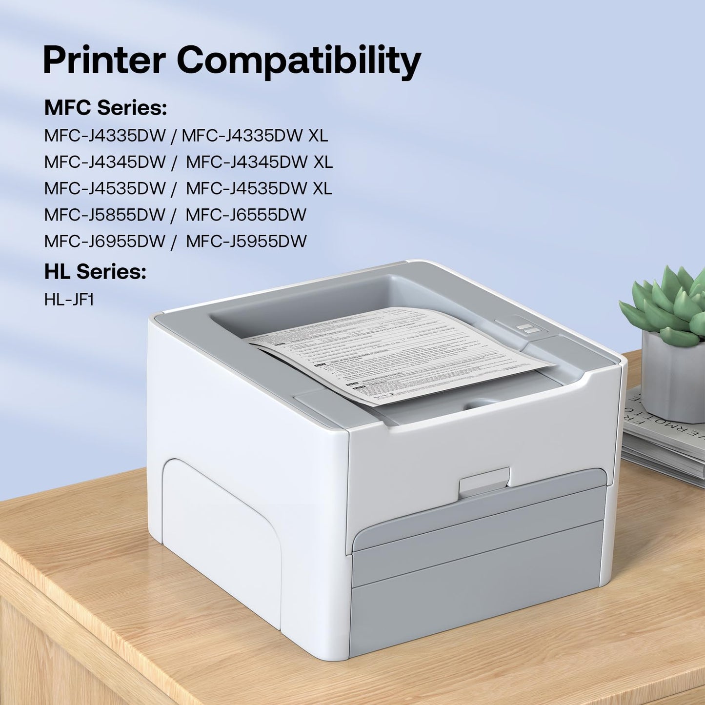 LC406XL Ink Cartridges Compatible for Brother LC406XL LC406 High Yield Work with Brother MFC-J4535DW MFC-J4335DW MFC-J5855DW MFC-J6555DW MFC-J6955DW Printer(Black, Cyan, Magenta, Yellow, 4Pack)