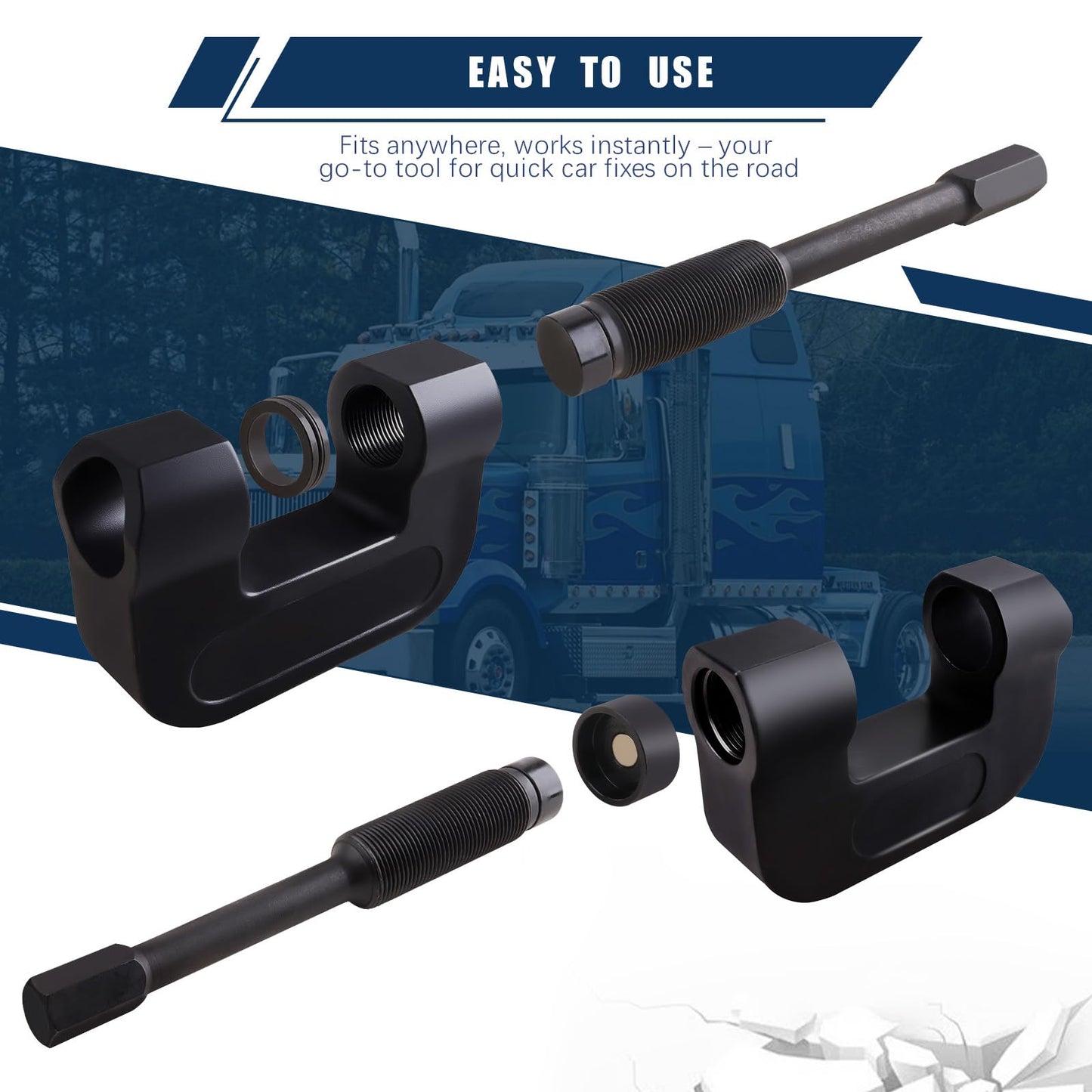aremnry 16002 Brake Anchor Pin Press for Commercial Heavy Duty Semi Trucks, Works on Class 6 8 Transportation Equipment, 10 Ton Capacity