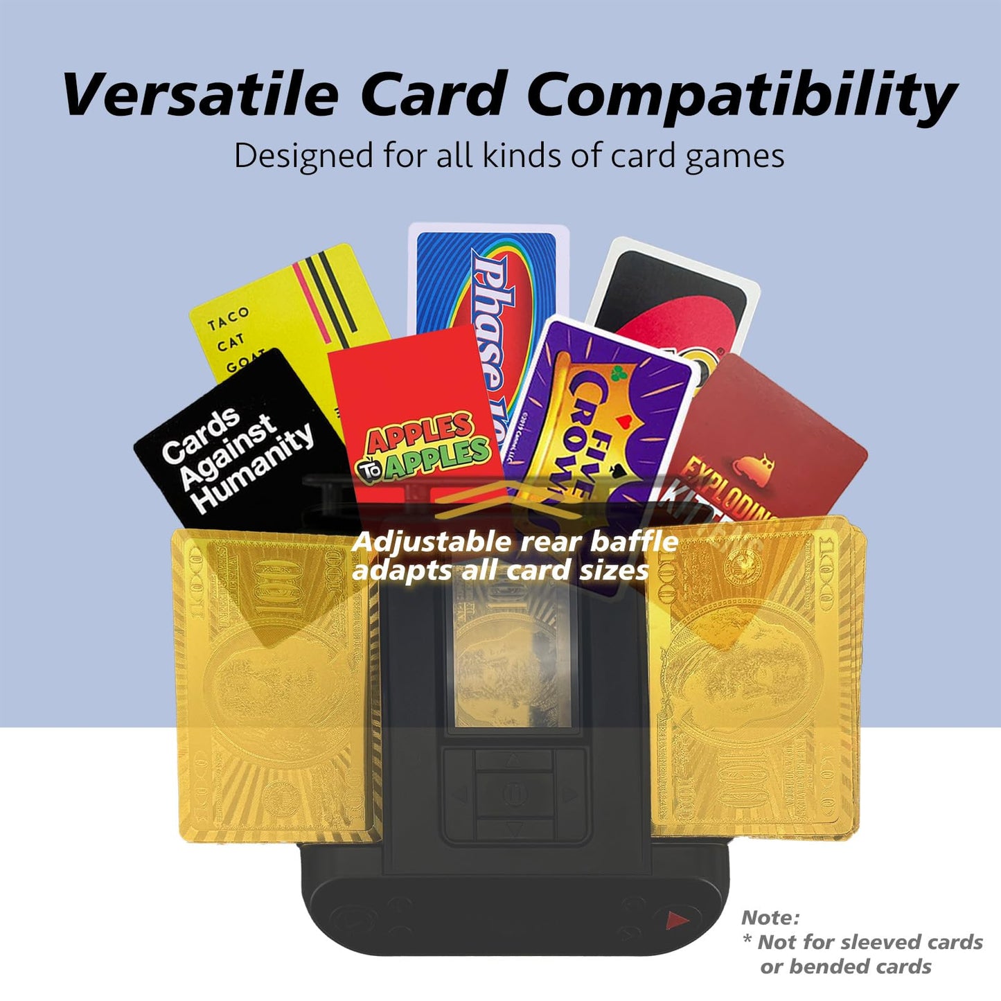 All-in-One Automatic Card Shuffler and Dealer,with 8 Remotes,Programmable Dealer,Card Shuffler 2 Deck,360° Rotation,Ultra Quiet,Rechargeable,up to 12 Players,for All Card Games (Shadow Black)