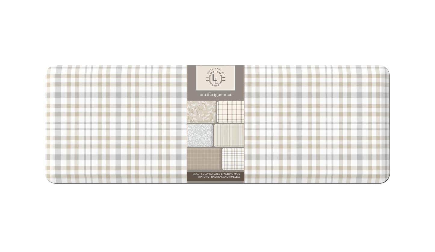 Anti Fatigue Mat by Laurel Lane Co. – Designer Anti Fatigue Mats for Kitchen Floor, Kitchen Mats for Floor, Desk Mat – Cushioned 0.75" Thick – Stain Resistant – Non-Skid Bottom – 20" x 60"