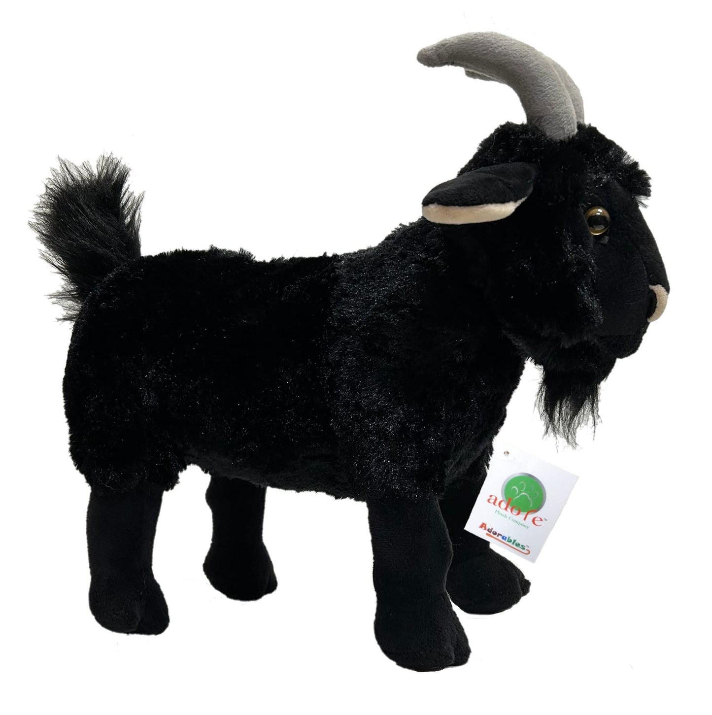 ADORE 15" Renegade the Black Goat Plush Stuffed Animal Toy