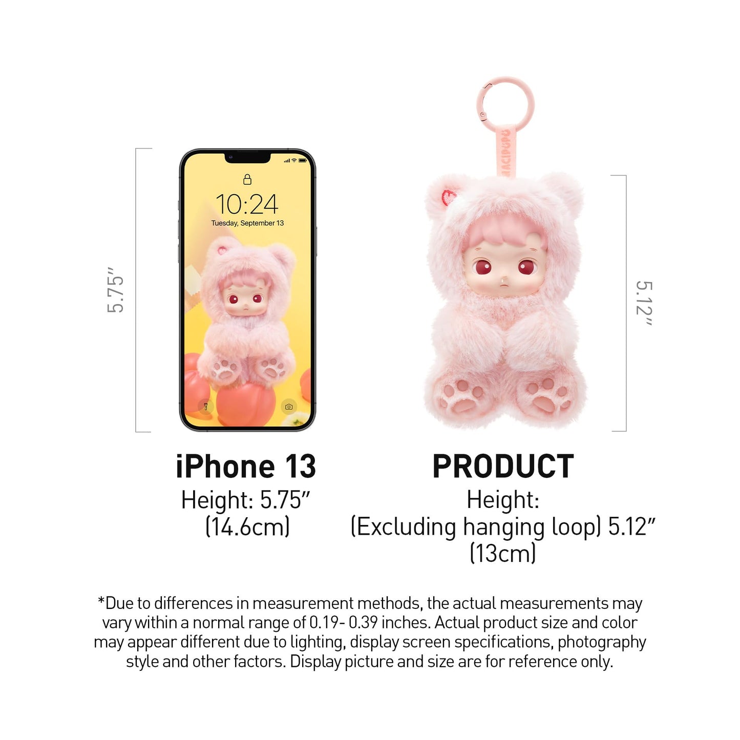 POP MART HACIPUPU Gummy Bear Series-Vinyl Plush Pendant Blind Box, Random Design Action Figures Collectible Toys Decorations, Holiday Birthday Gifts for Girls and Boys, Single Box