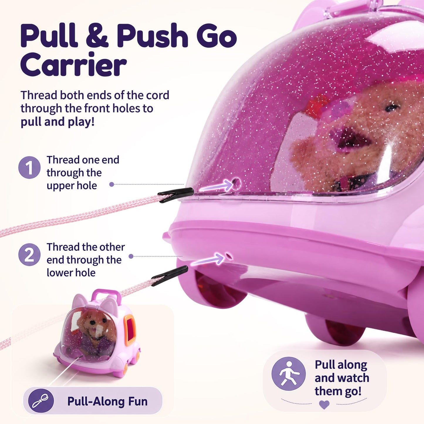 17 Pcs Robot Dog Toys for Girls 3 4 5 6 Year Old, Mini Interactive Realistic Walking Barking Robot Puppy Toys, Pet Care Pretend Play Set with Van Carrier & Grooming Set, Birthday Gifts for Girls 3-8