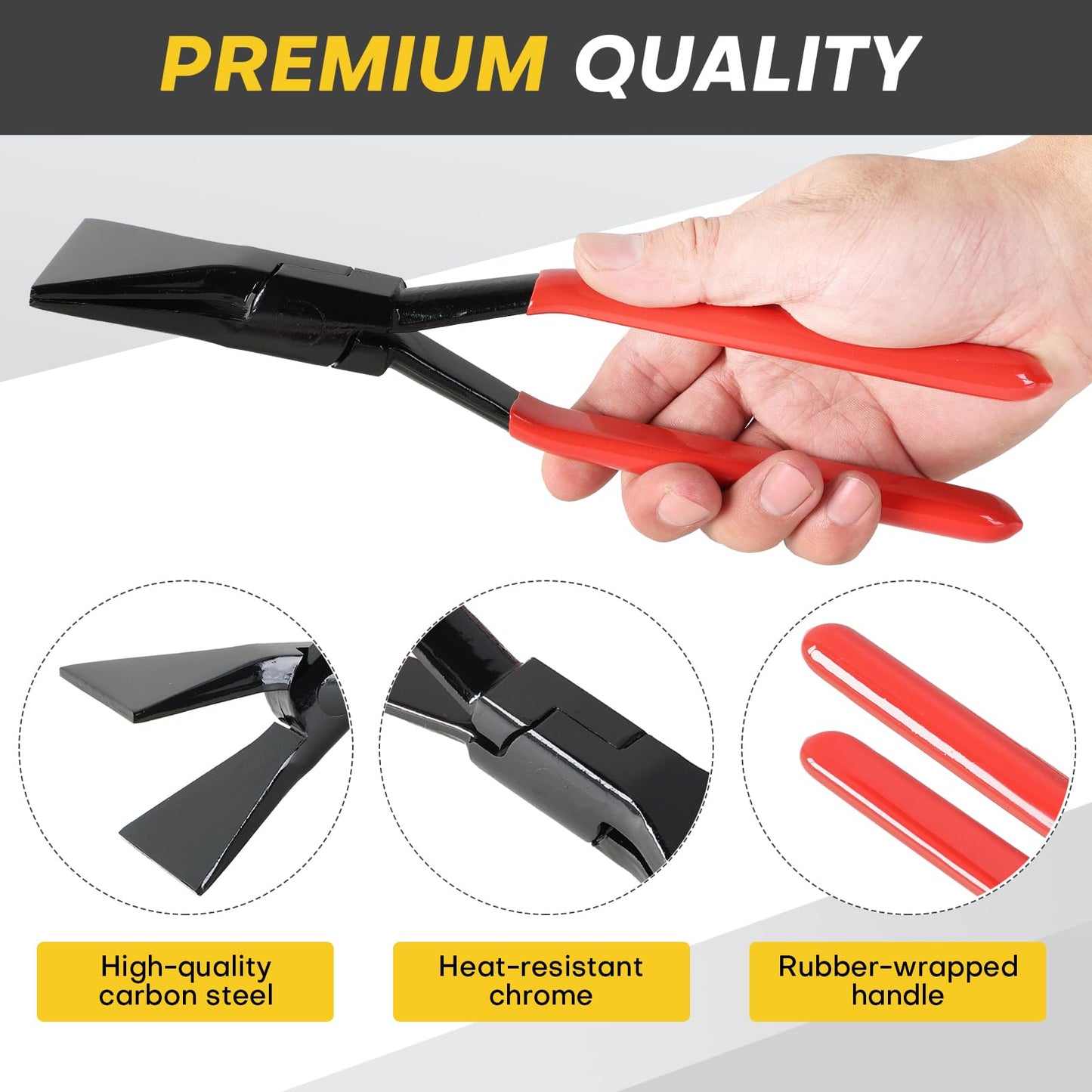 Acymner 3PCS Sheet Metal Bending Pliers Set | Hand Seamers for Roofers, Plumbers, and Metal Processing Straight, 45° & 90° Metal Bender Tools