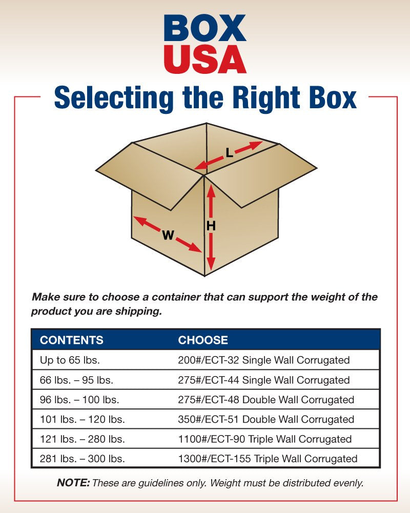 BOX USA 15 Pack of Side Loading Corrugated Cardboard Boxes, 8" L x 4" W x 46" H, Kraft, Shipping, Packing and Moving