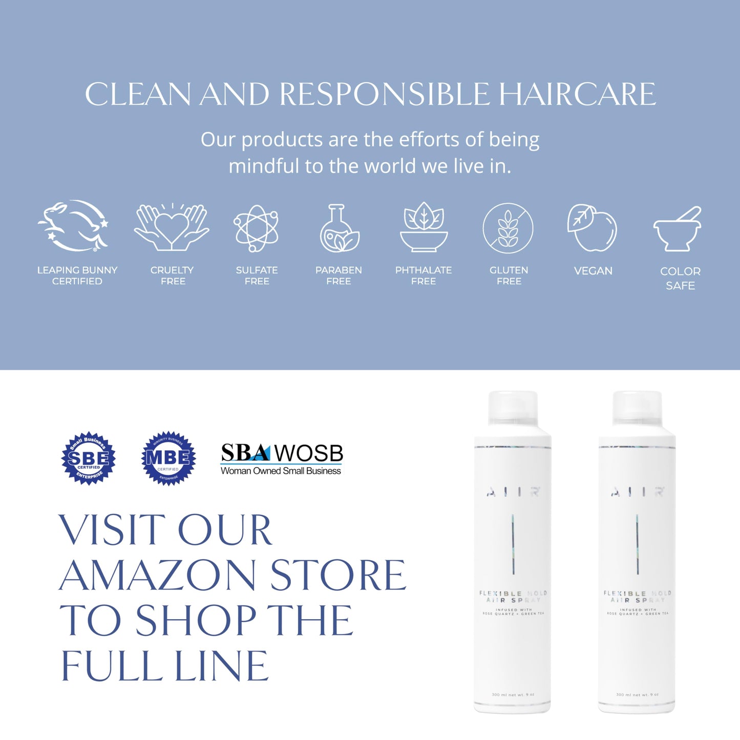 AIIR Flexible Hold Hairspray - Finishing Spray with Light Hold, Soft & Touchable Finish, Enhance Style & Shine, Fight Frizz with Humidity Resistance, Lightweight Hairspray for Fine Thin Hair, 9 oz