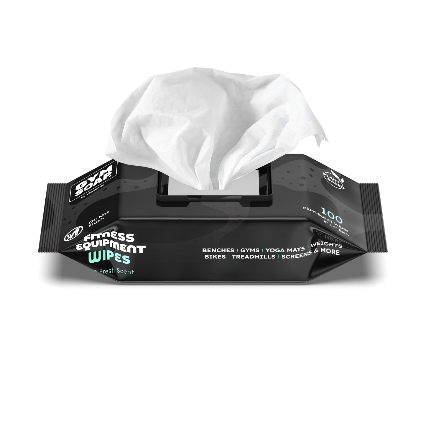 Gym & Yoga Mat Cleaner Wipes, Plant Based - 500 Gym Equipment Wipes to Clean Exercise Equipment, Treadmill, Peloton Bikes - Gym Supplies, Yoga Supplier, Cleaning Wipes for Home & Gym - Spa Fresh Scent