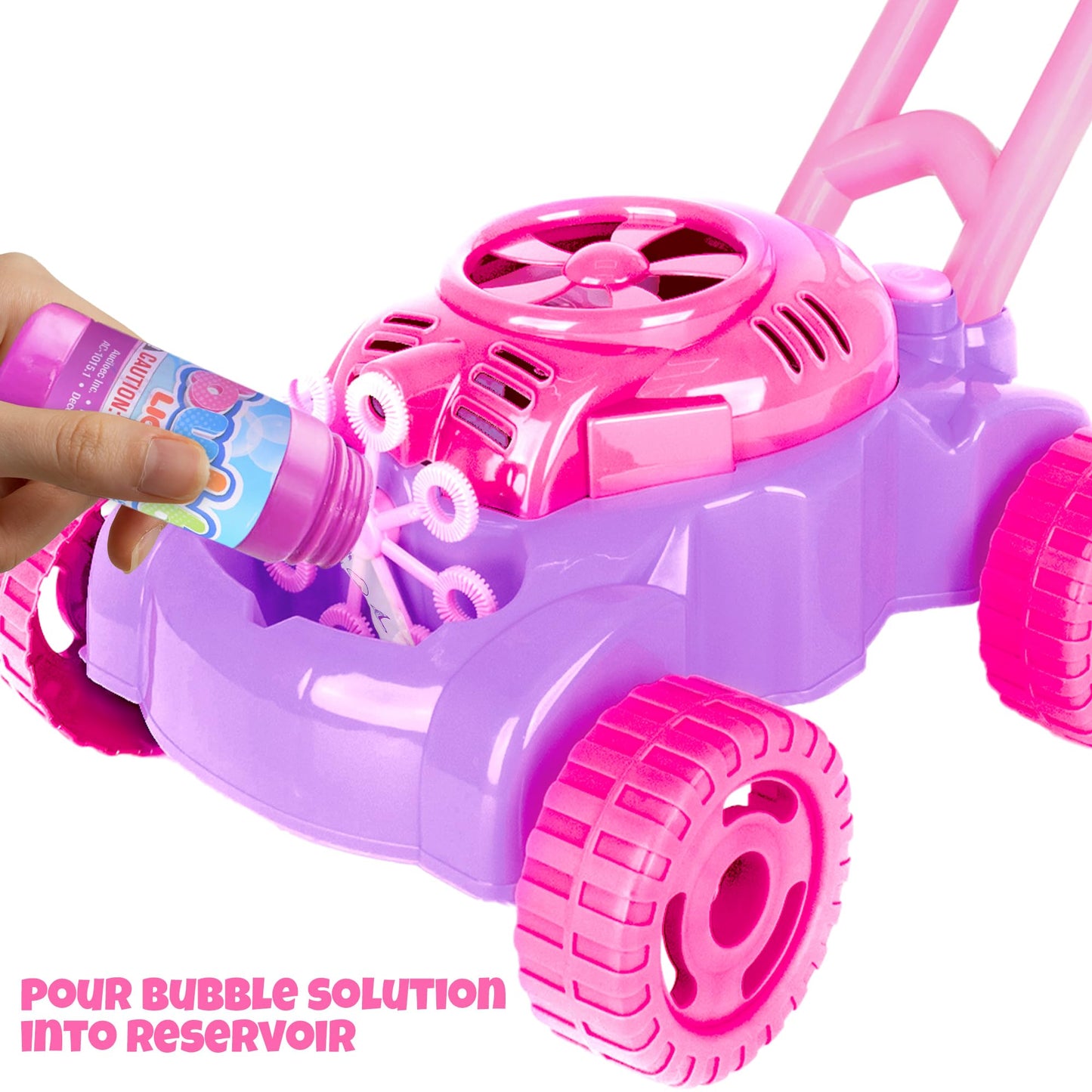 ArtCreativity Bubble Lawn Mower for Toddlers 1-3, Bubble Machine for Kids, Gift for 2-Year-Old Girl, for Grandkids, Push Toys for Kids Age 1 2 3+ Birthday Gifts for Preschool Girls
