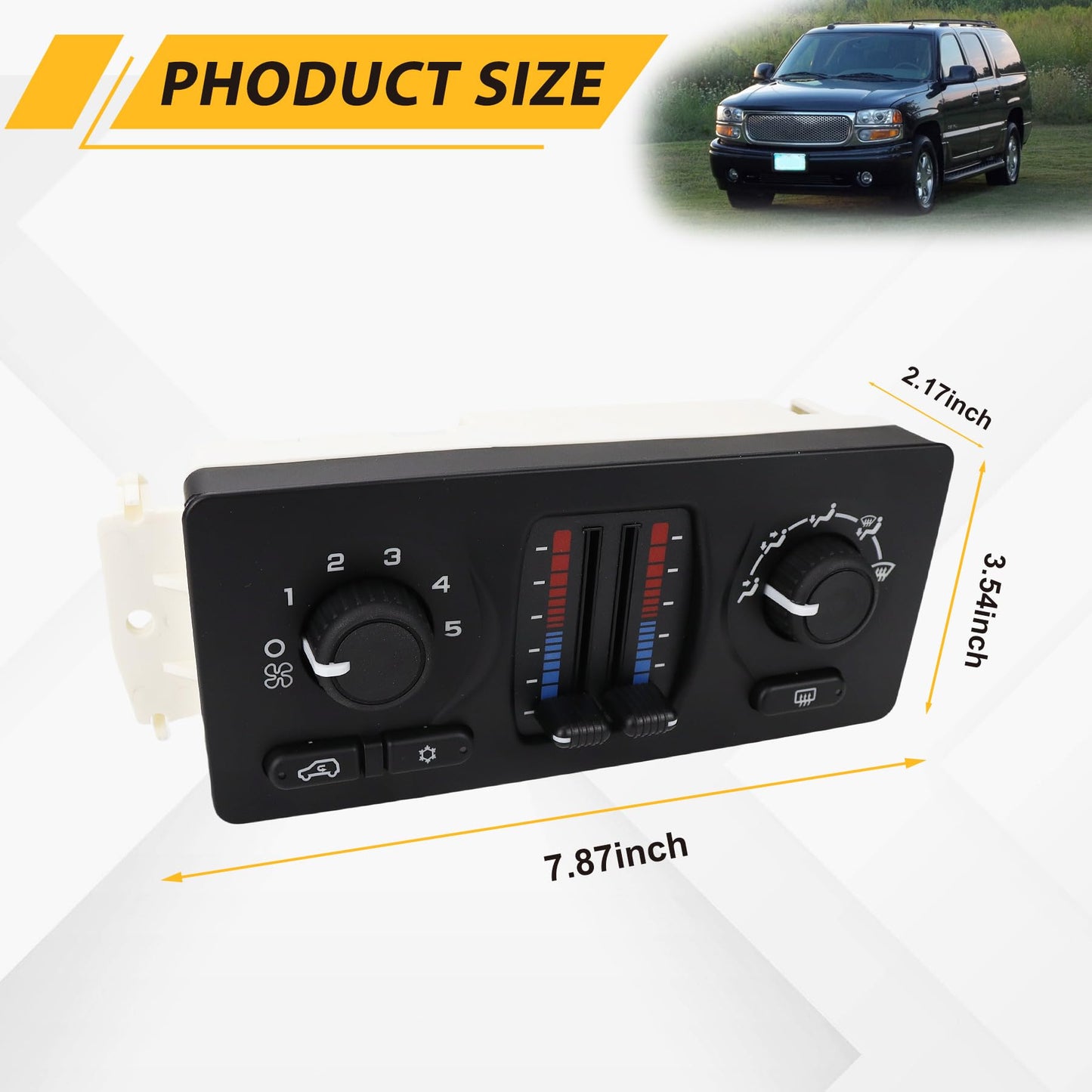 AIWGIW 599-210 Climate Control Module Compatible with 2006 Yukon XL 1500, Silverado 1500 2500 3500, 2006 Escalade, 2004-2005 Sierra 1500
