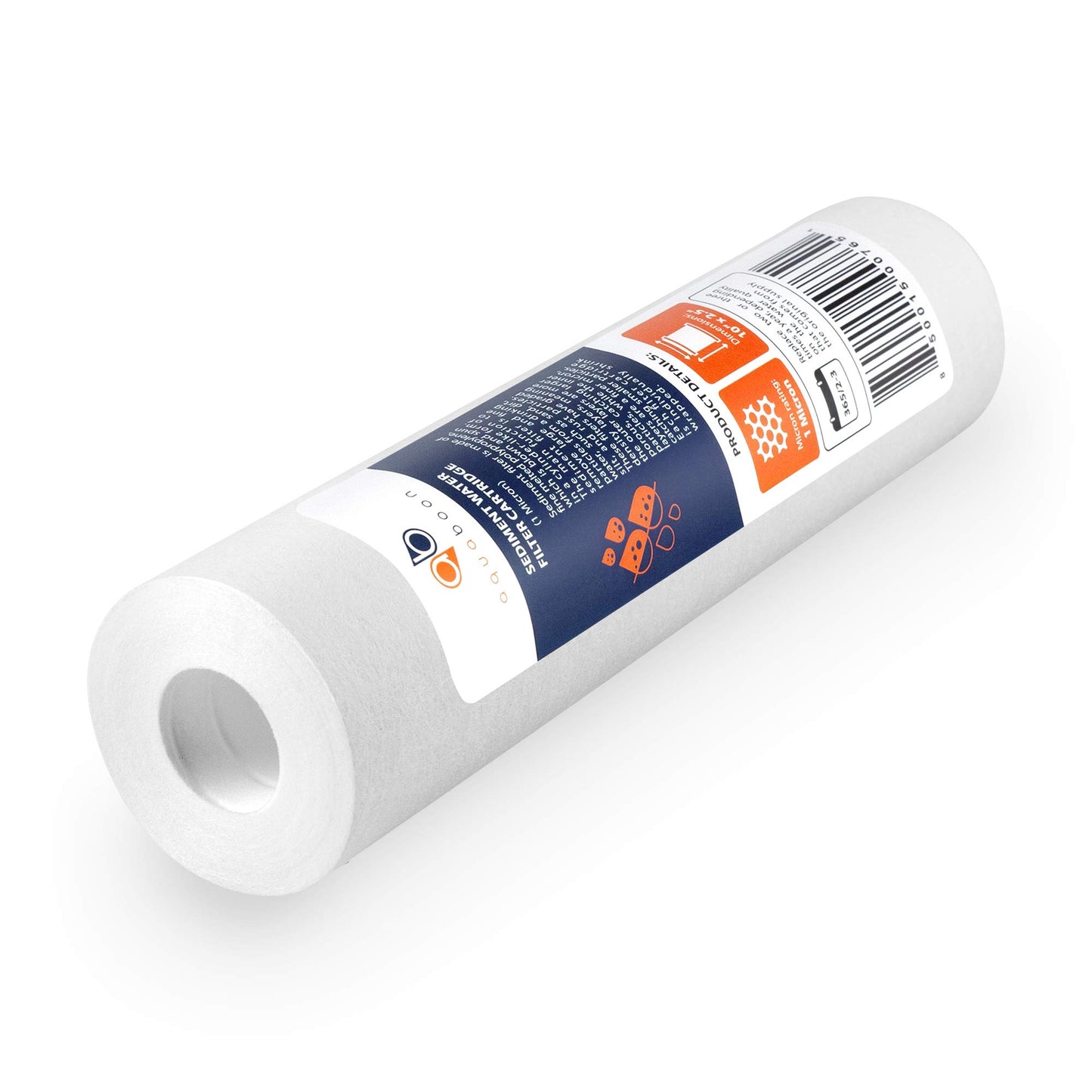 Aquaboon 1 Micron Whole House Sediment Filter 10 x 2.5 for RO & Well Water Filters Replacement Cartridges Compatible with AP110, WHKF-GD05, 25 Pack