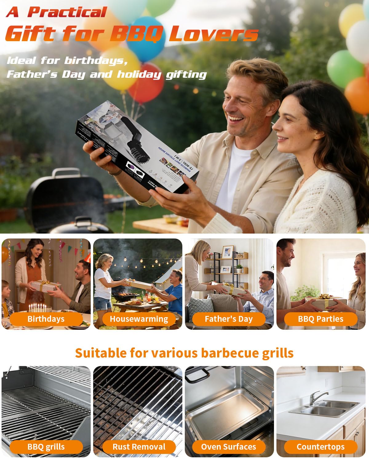 ZEYEGOY Electric Grill Brush, 3-Speed Rotary BBQ Cleaning Tool with 180° Adjustable Head,90-Minute Runtime,USB-C Rechargeable,Stainless Steel Bristle Brush for Gas,Charcoal and Ceramic Grills