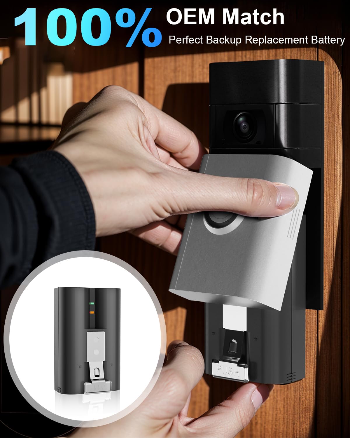 2 Pack for Ring Doorbell Battery 6040mAh Replacement with Charger Station, Rechargeable Ring Camera Battery Compatible with Ring Doorbell Battery 2/3/3plus/4, Stick Up Cam and Spotlight Cam