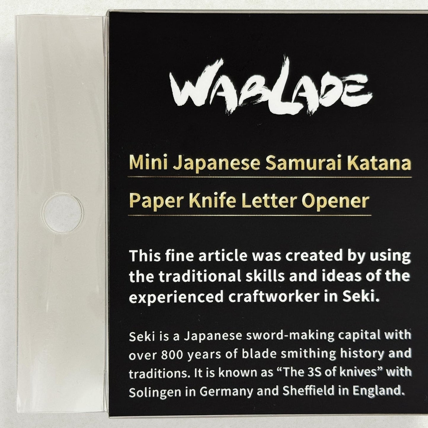 Wablade Katana Letter Opener with Stand 8.27 Inch, Japanese Samurai Mail Opener, Made in Seki Japan, Mini Katana Desk Decor, Gift for Men, Office Desk Accessory (Okita Souji)