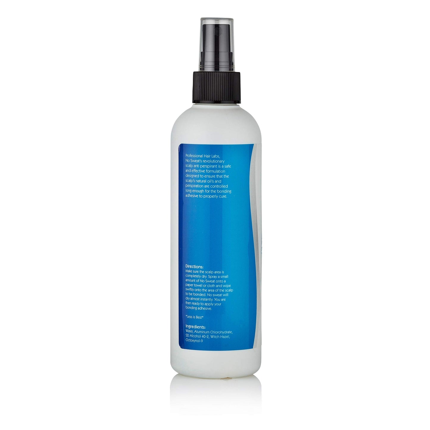 Professional Hair Labs No Sweat Scalp Antiperspirant - Prevents Oil & Sweat for Secure Wig Adhesive Bond, Works with All Lace Wig Adhesives - 8oz