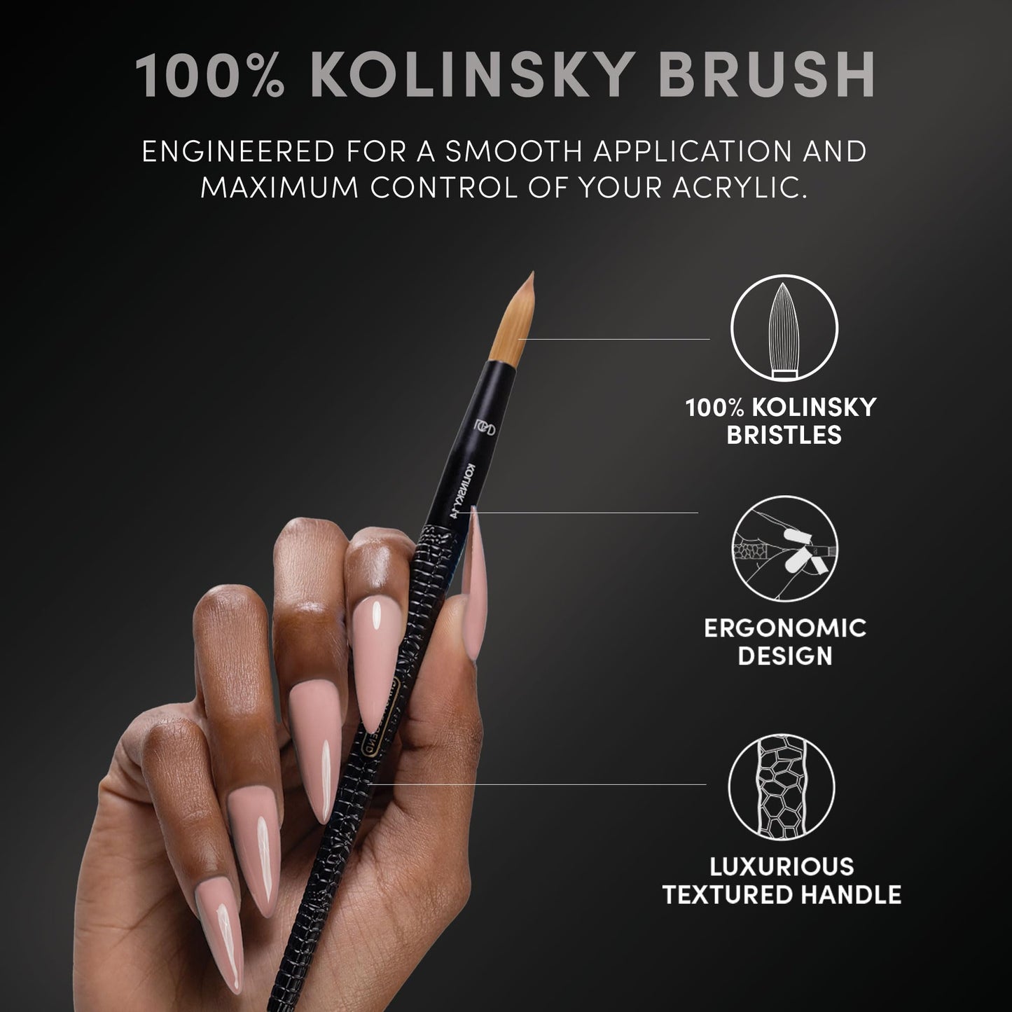 Chaun Legend LGND 100% KOLINSKY Acrylic Brush #14